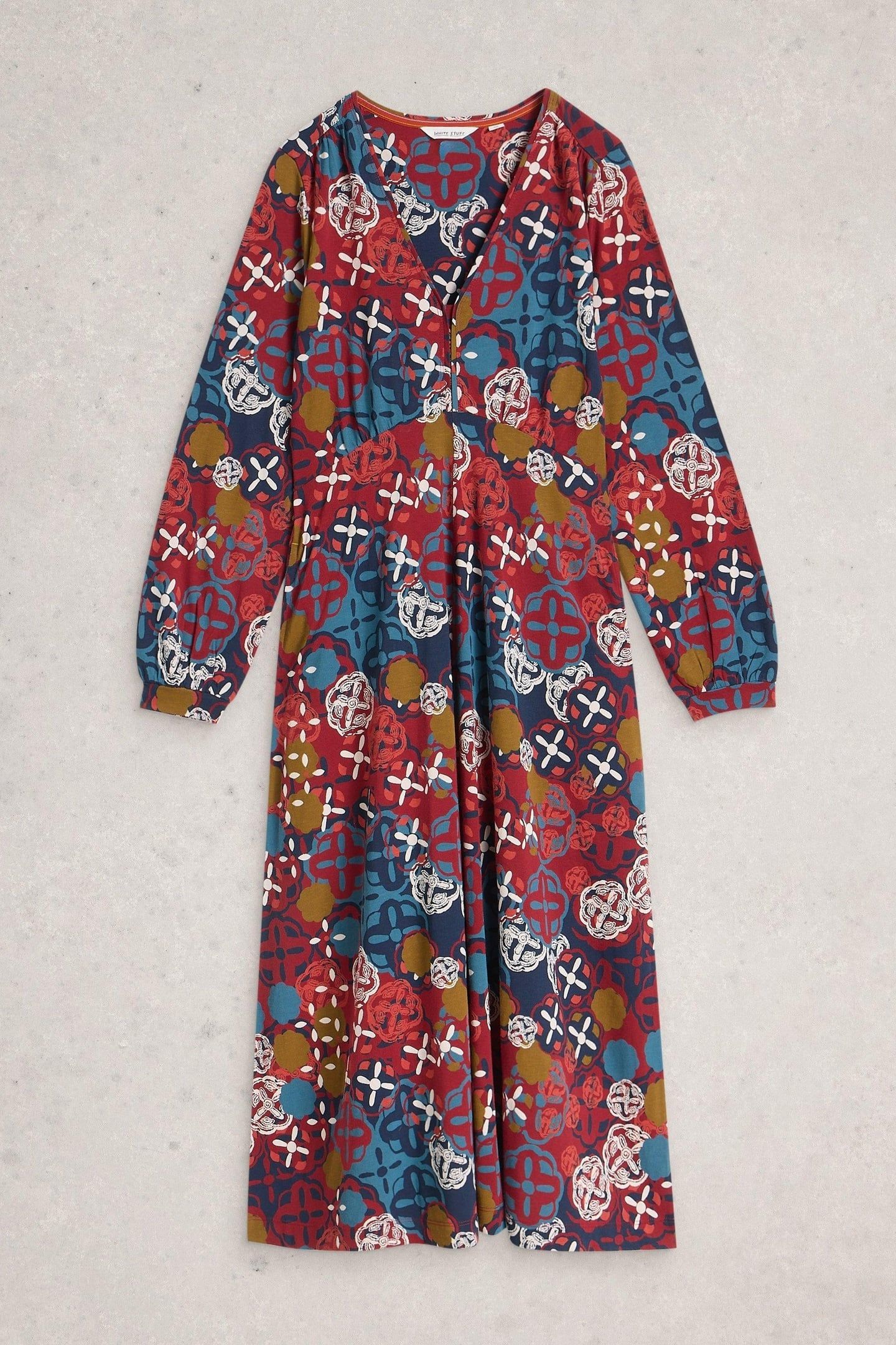 MEGAN JERSEY DRESS CHARTREUSE MULTI 4