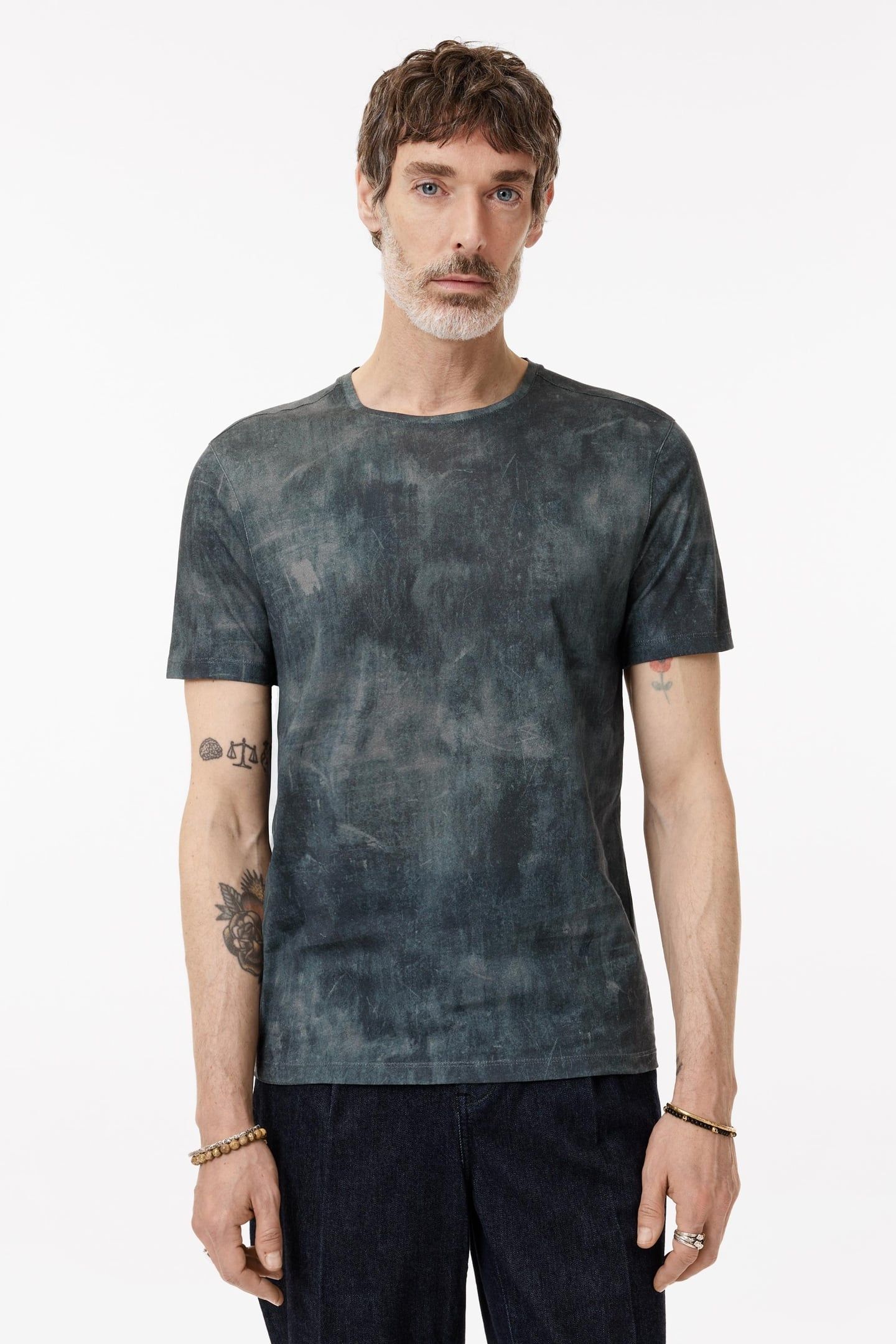 PATINO REGULAR FIT SS CREW WITH DIGITAL LAKE BLUE 1