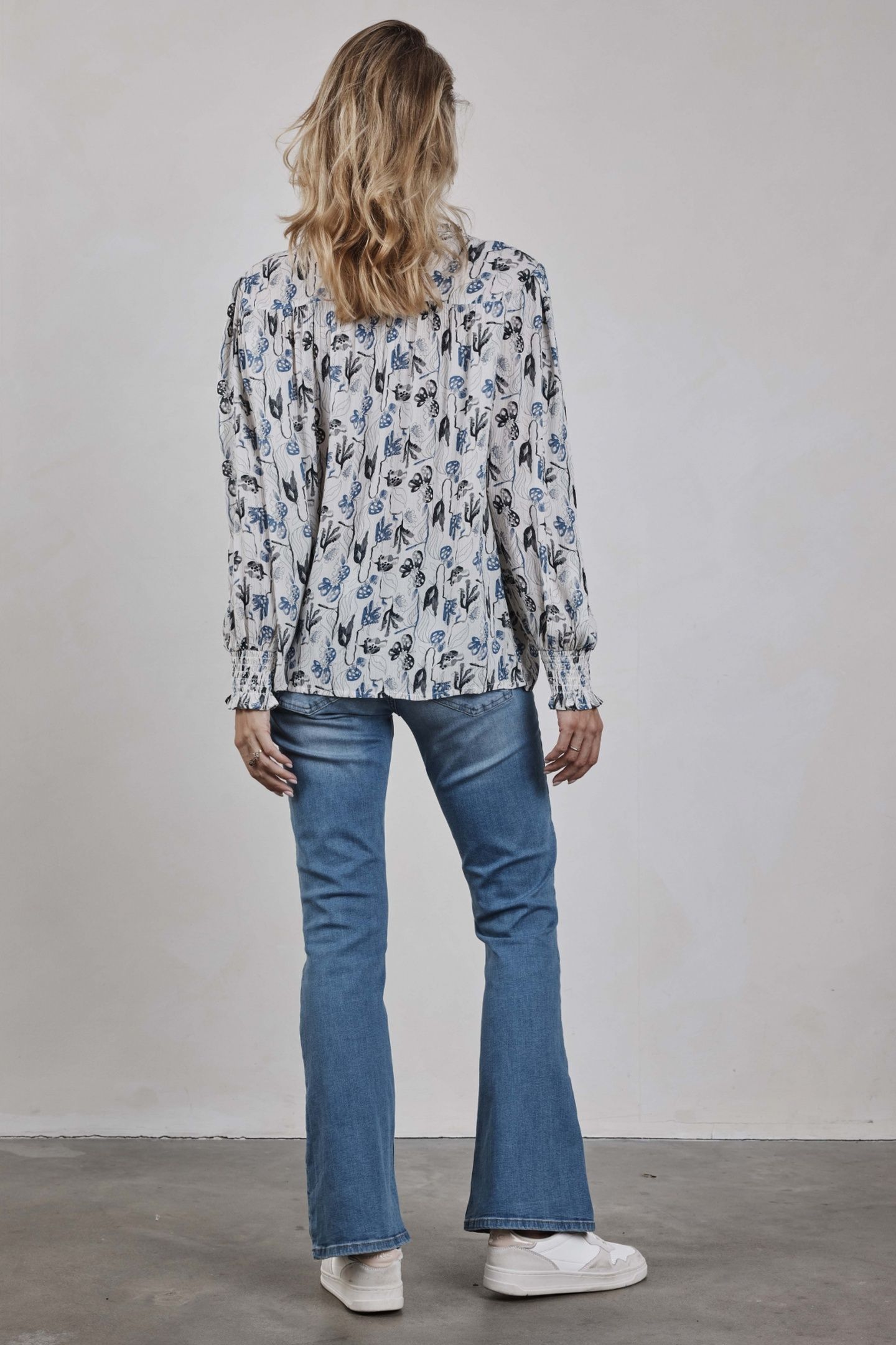 BLOUSE VIENNA OFFWHITE AMBIANCE XS PRINT 4