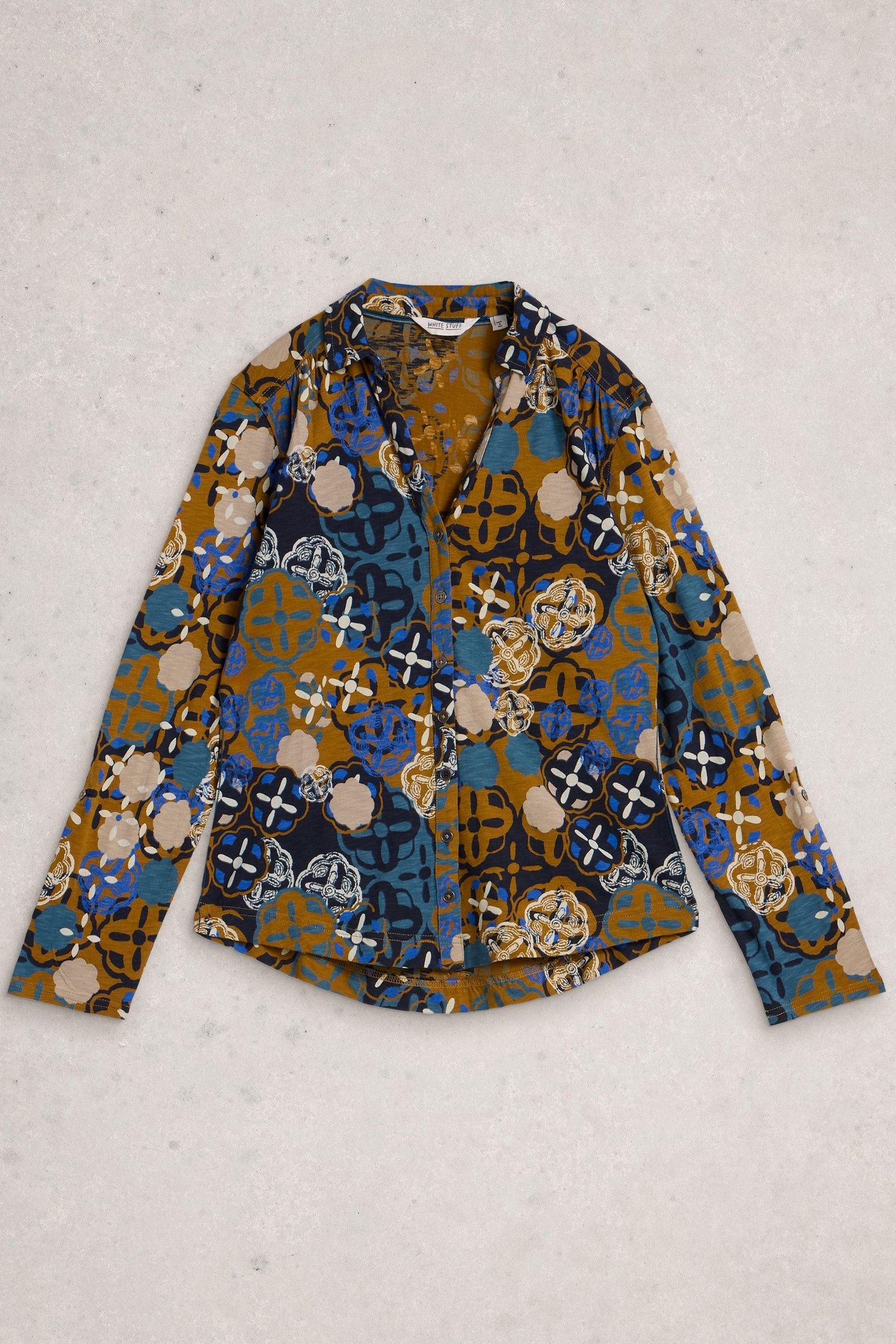 ANNIE JERSEY SHIRT CHARTREUSE MULTI 3