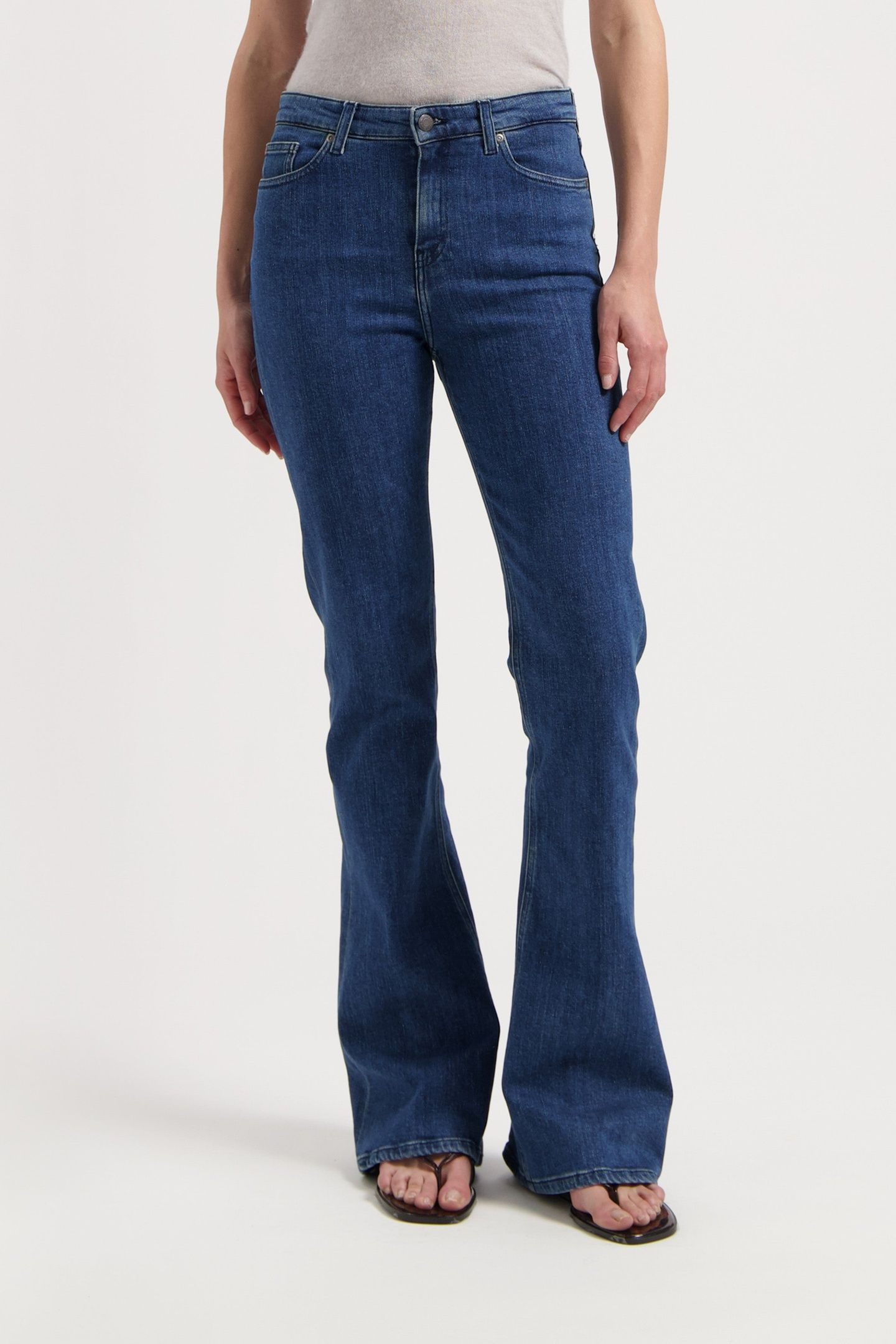 ISY HIGH FLARED STONE INDIGO 2