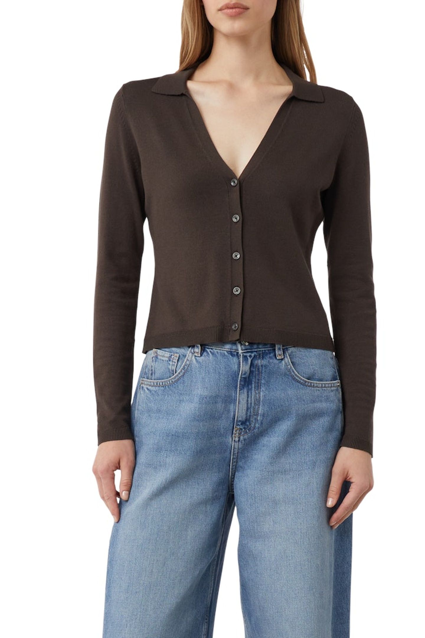 COMMA CARDIGAN BROWN-DARK 1