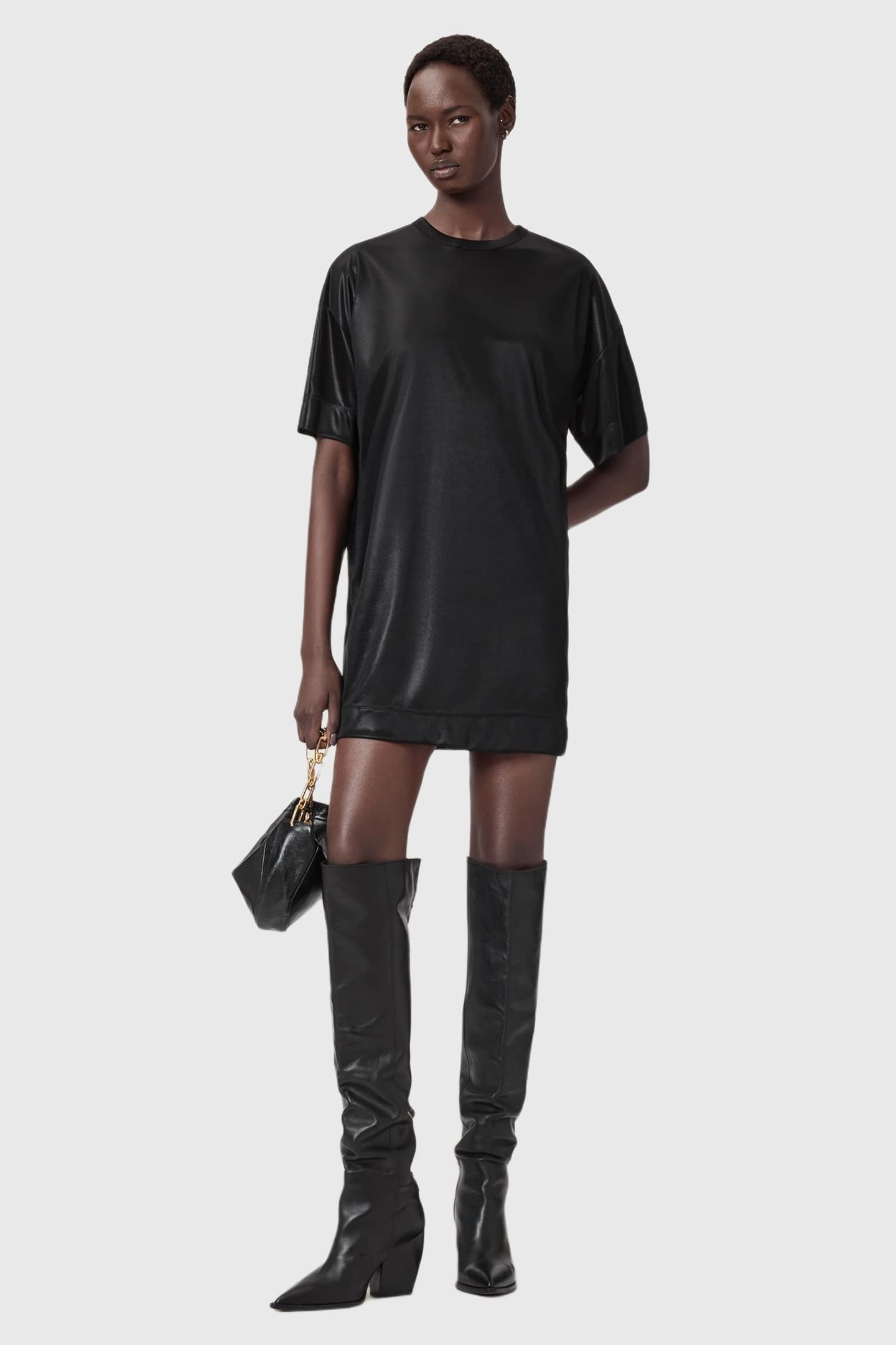 SPARKLE TEE DRESS BLACK 3