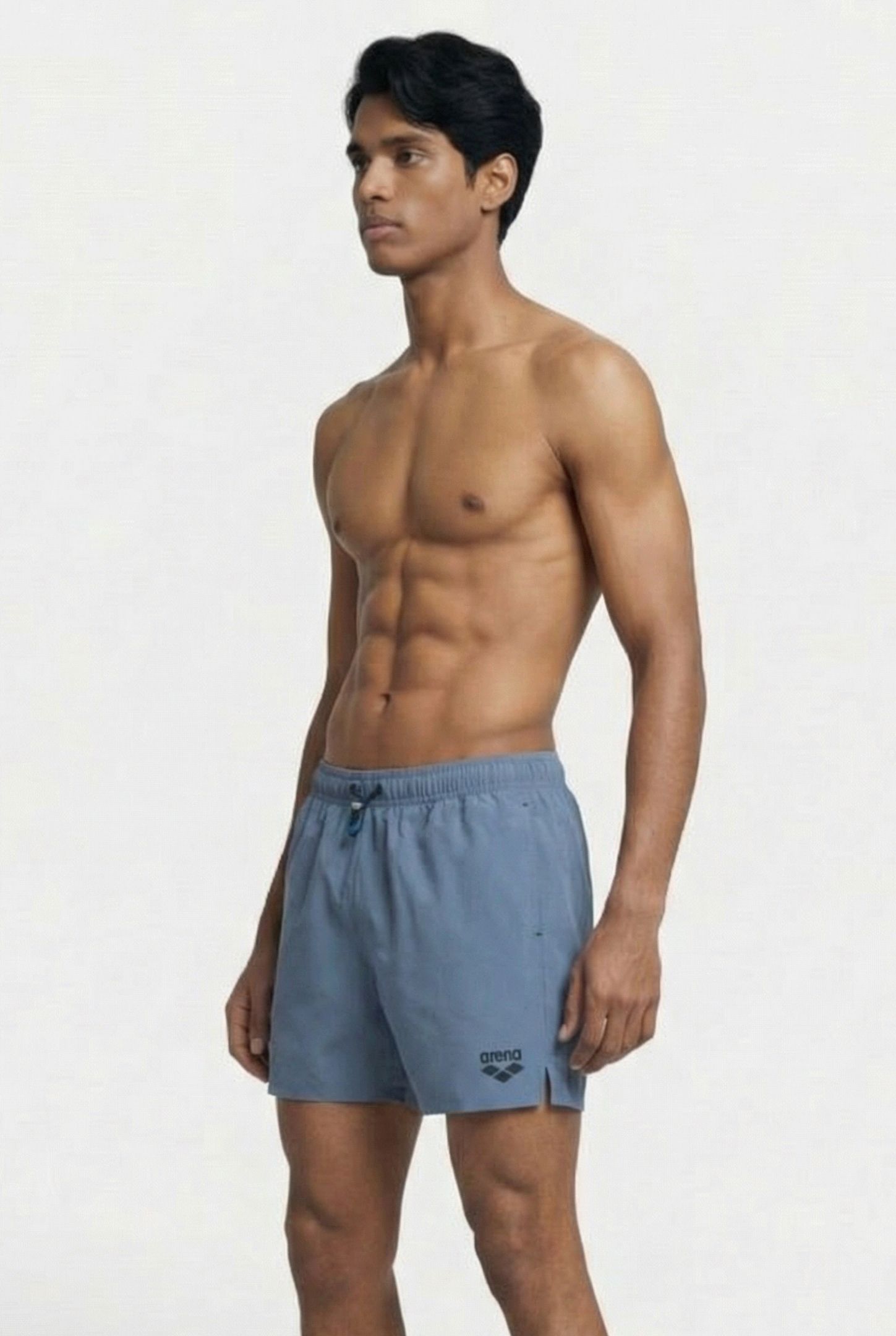 MEN'S ARENA EVO BEACH SHORT SOLID GREY BLUE 3