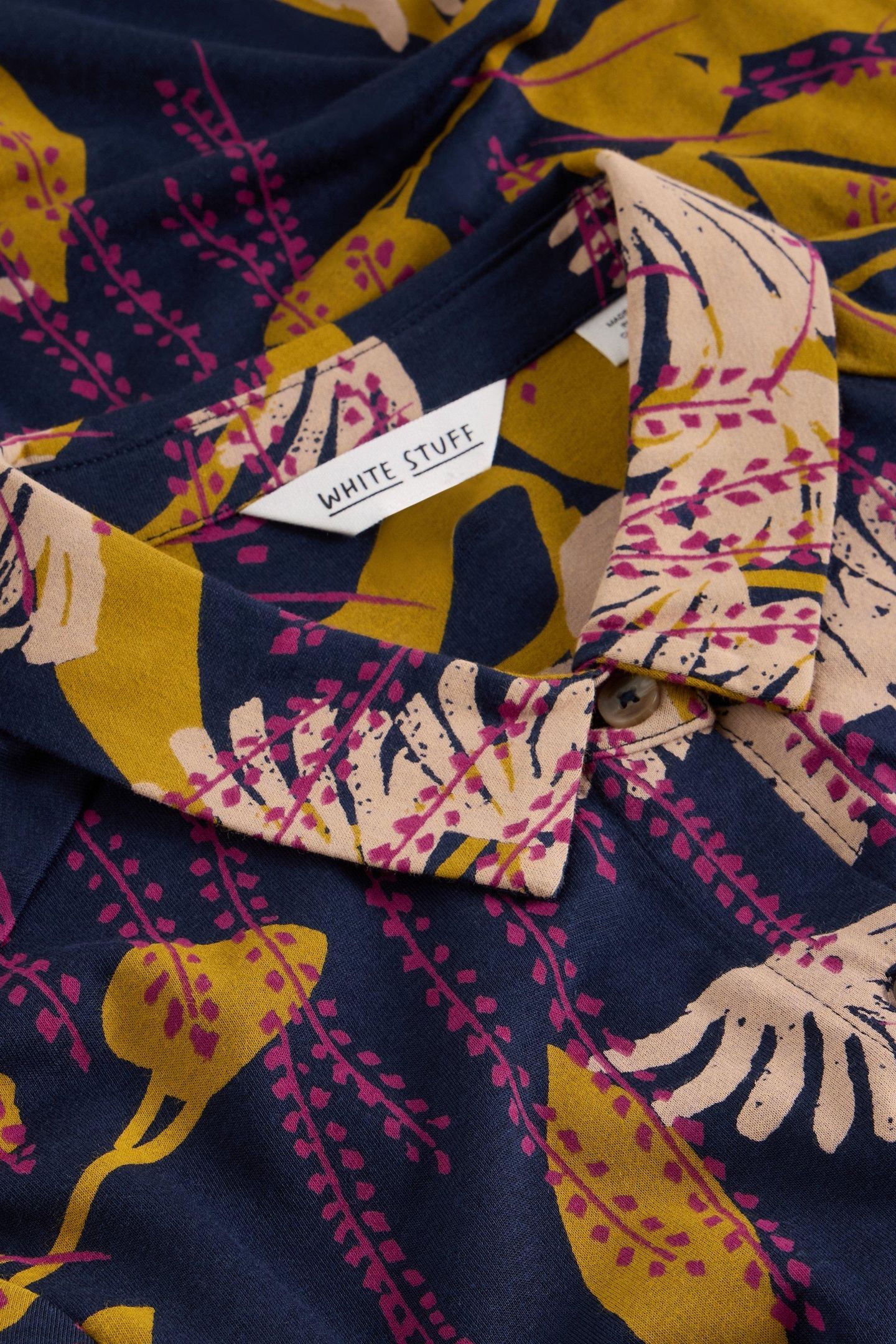 RUA JERSEY SHIRT DRESS NAVY MULTI 5