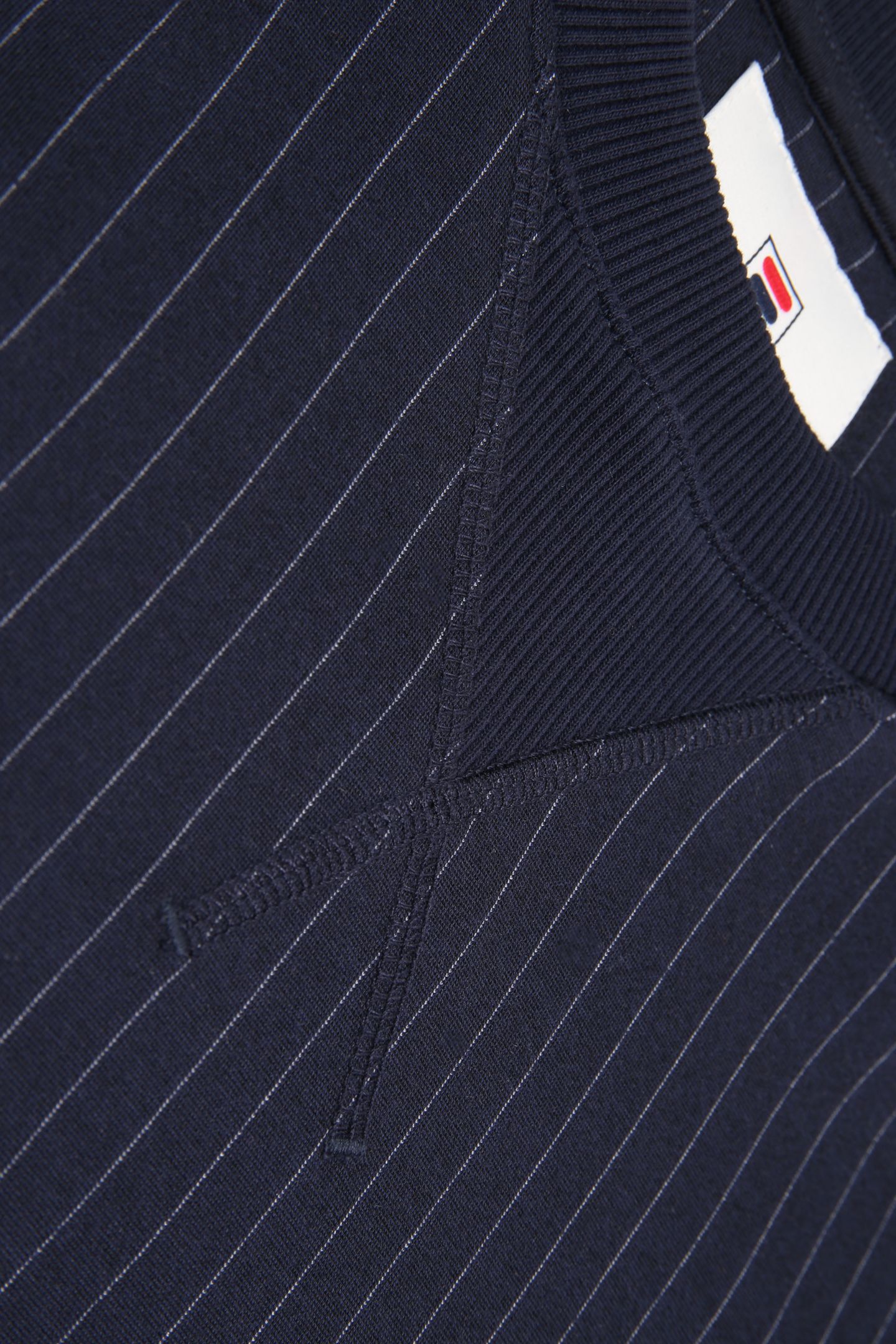 BRERA REGULAR PINSTRIPED CREWNECK SWEATSHIRT BLACK 7