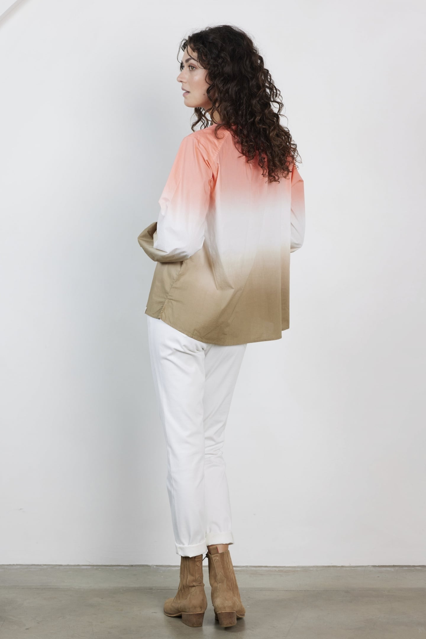 BLOUSE NELSI DIP DYE NEON ORANGE 3
