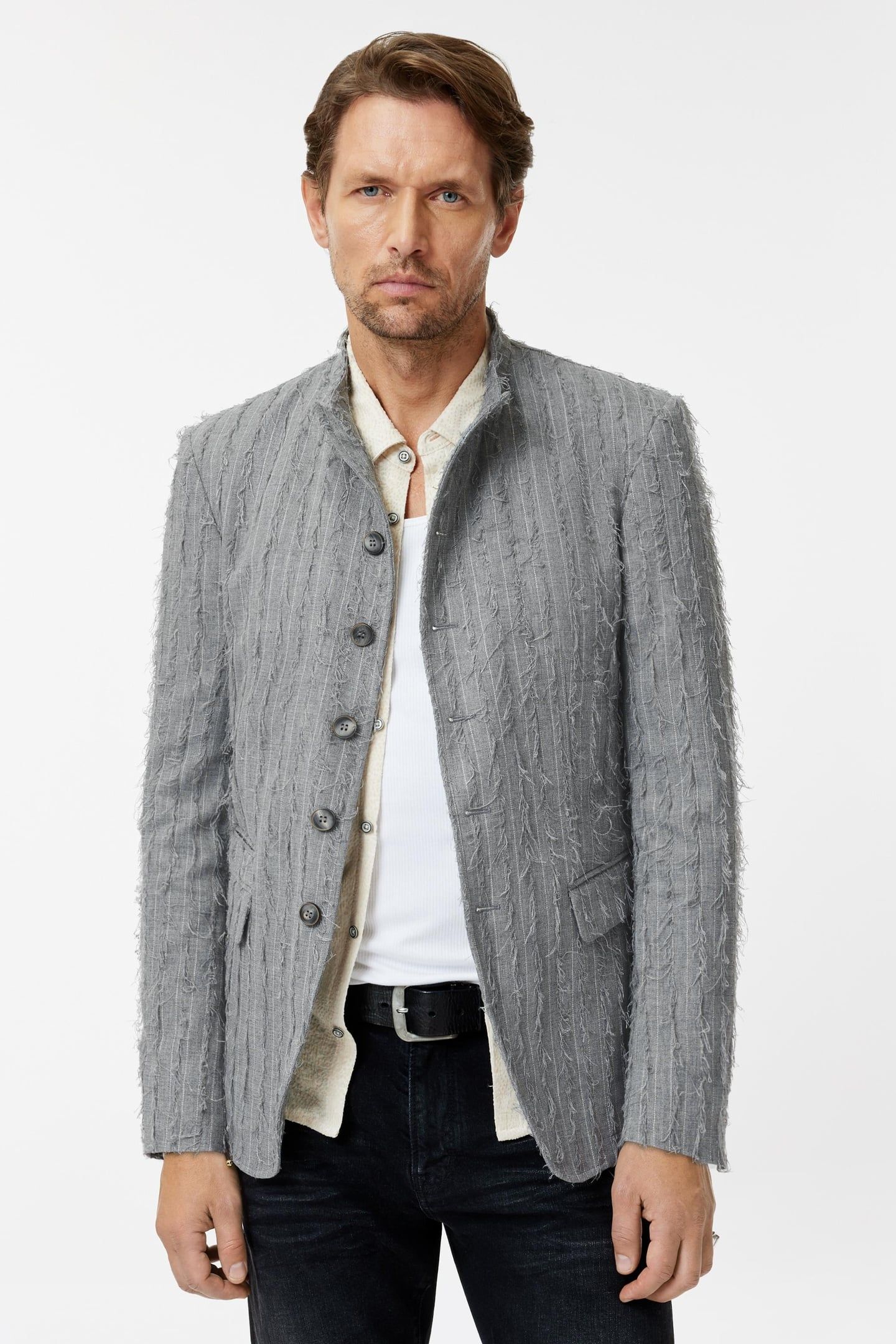 ANN JACKET - SLIM FIT SINGLE BREASTED CU GREY 1