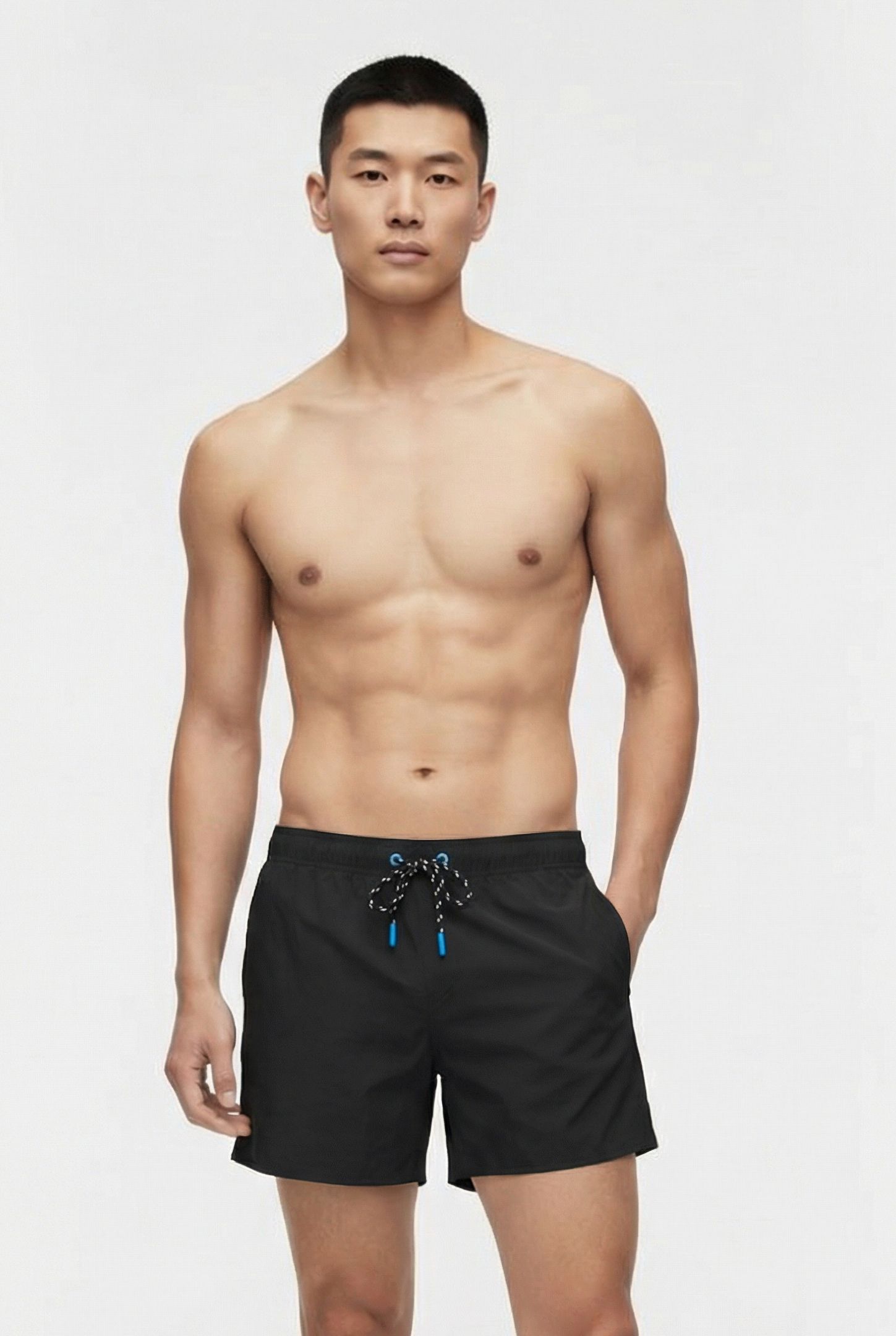 MEN'S ARENA PRO-FILE BEACH SHORT BLACK-WHITE 1