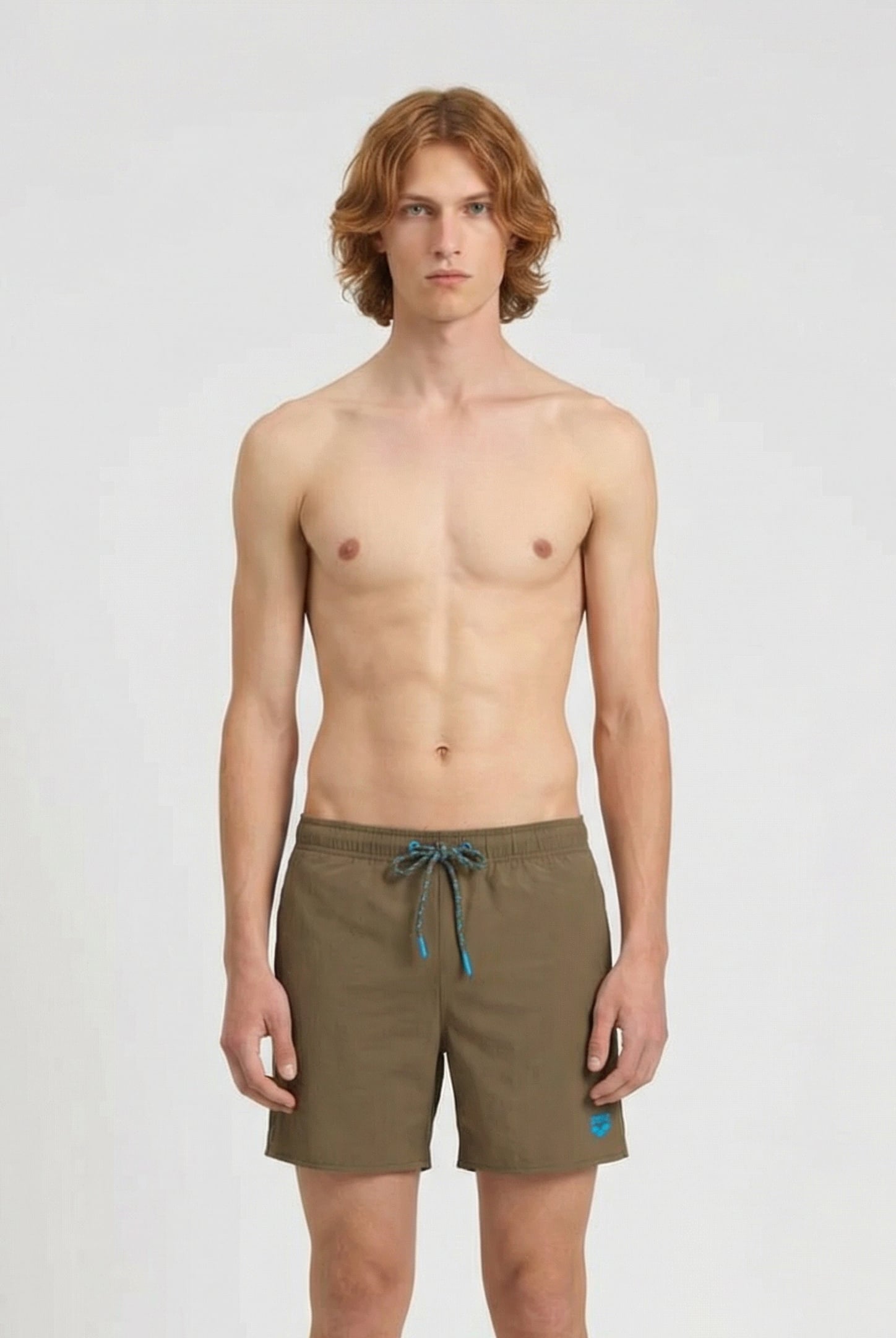 MEN'S ARENA PRO-FILE BEACH BOXER DARK OLIVE-TURQUOISE 1