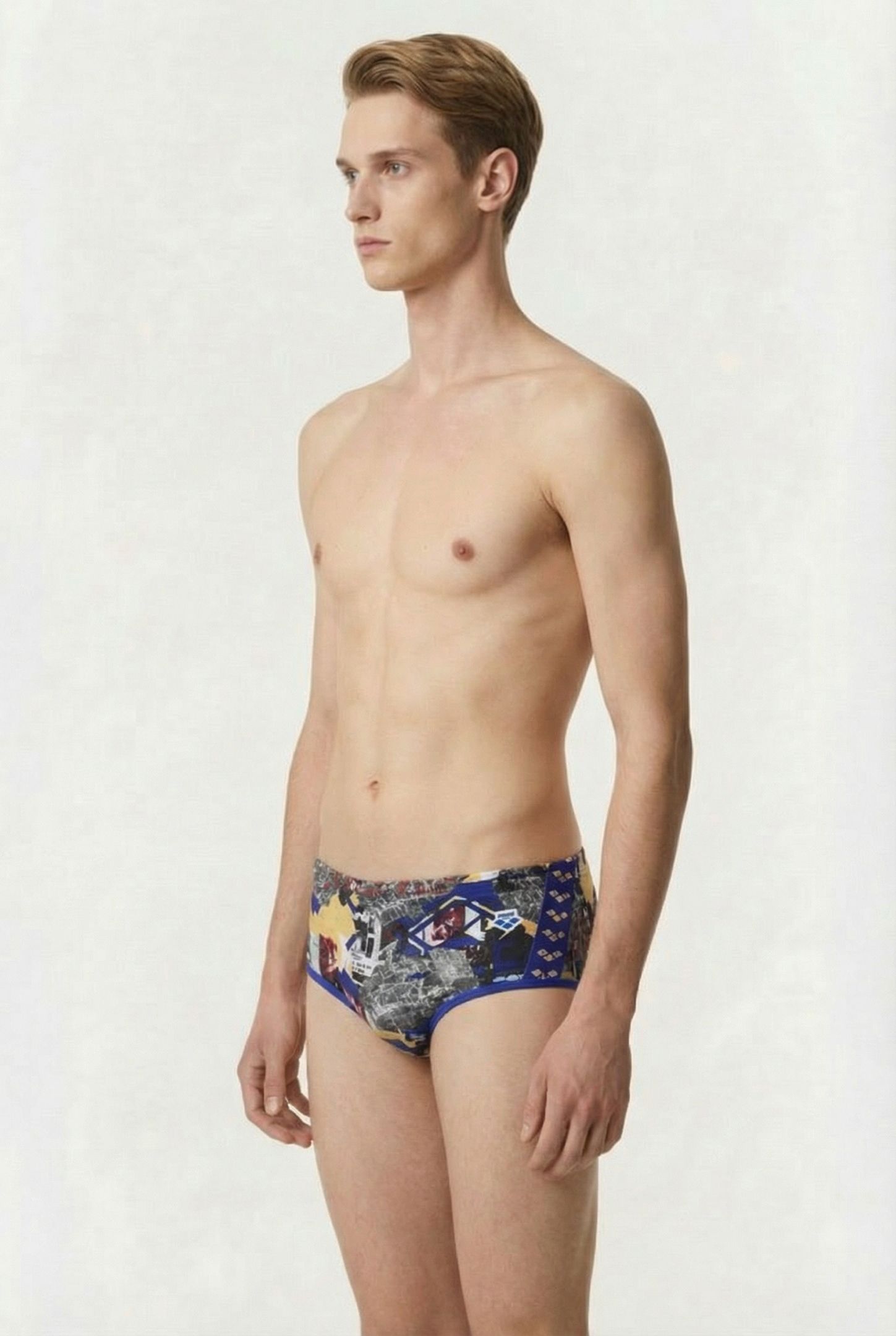 MEN'S ARENA ICONS SWIM LOW WAIST SHORT A NEON BLUE MULTI 3