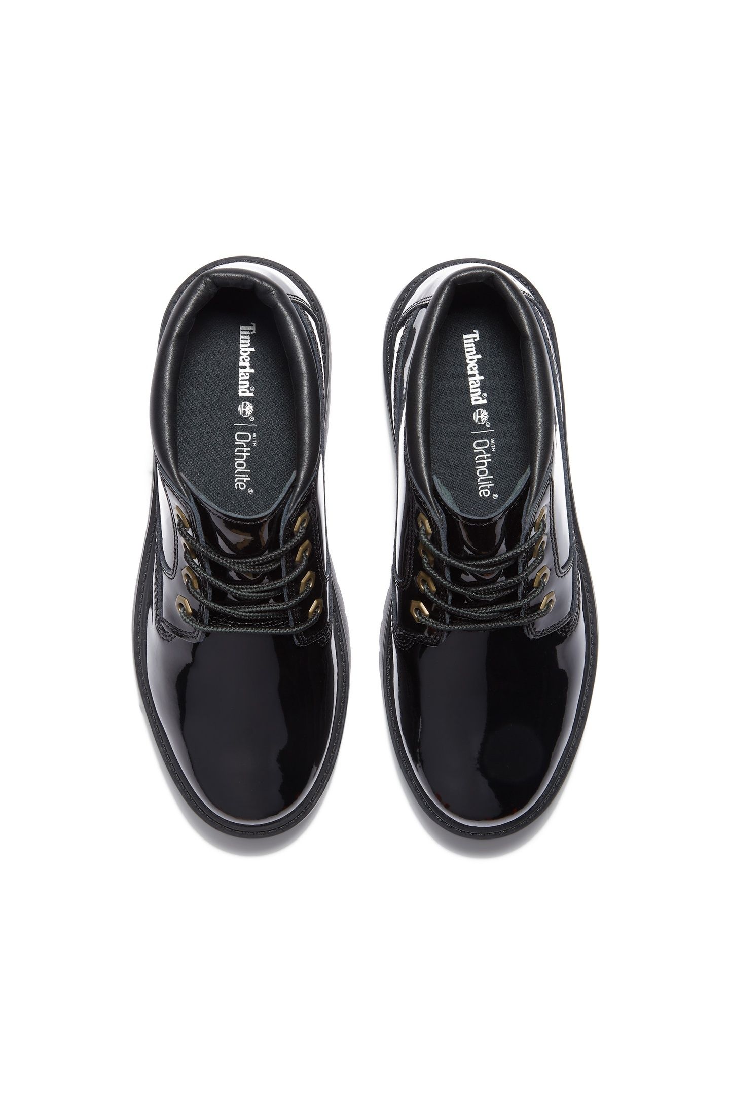STONE STREET MID LACE UP WATERPROOF BOOT BLACK PATENT LEATHE 6