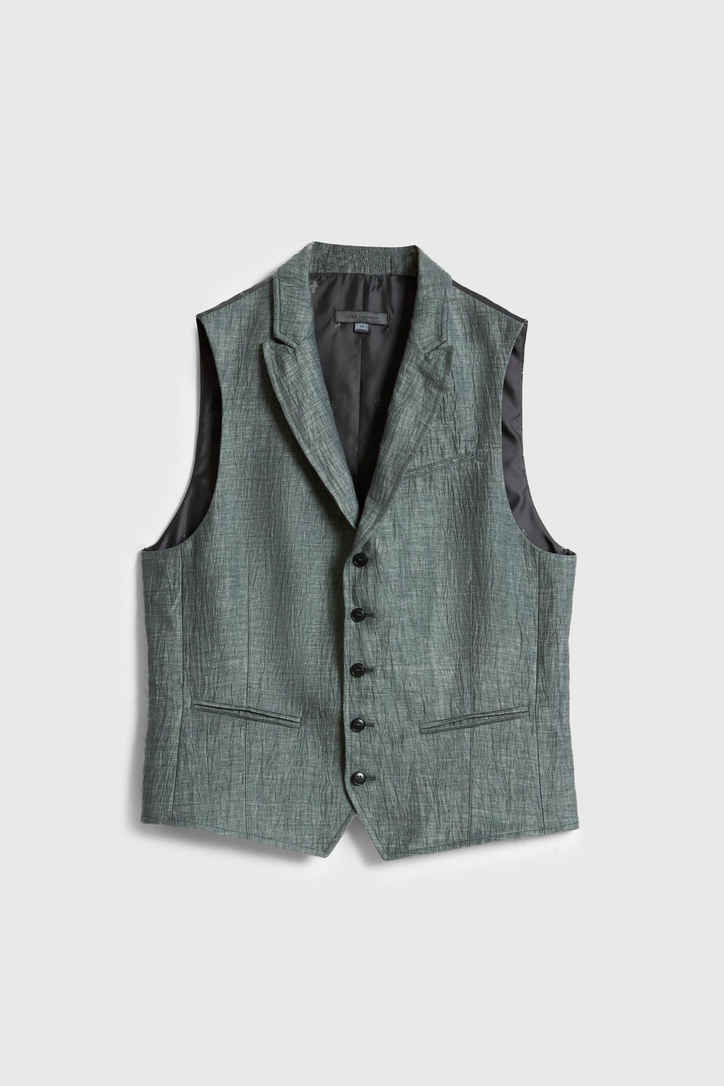 WOODWARD VEST - SLIM FIT PEAK LAPEL VEST FOG 2