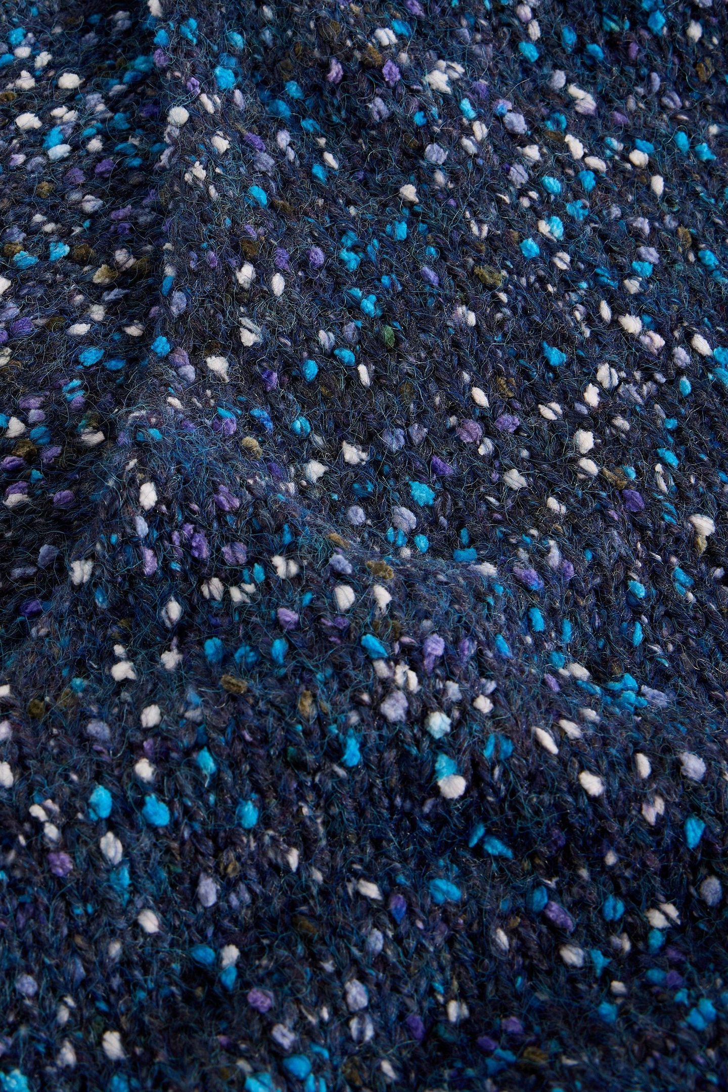 TEXTURED V NECK JUMPER DARK NAVY 4