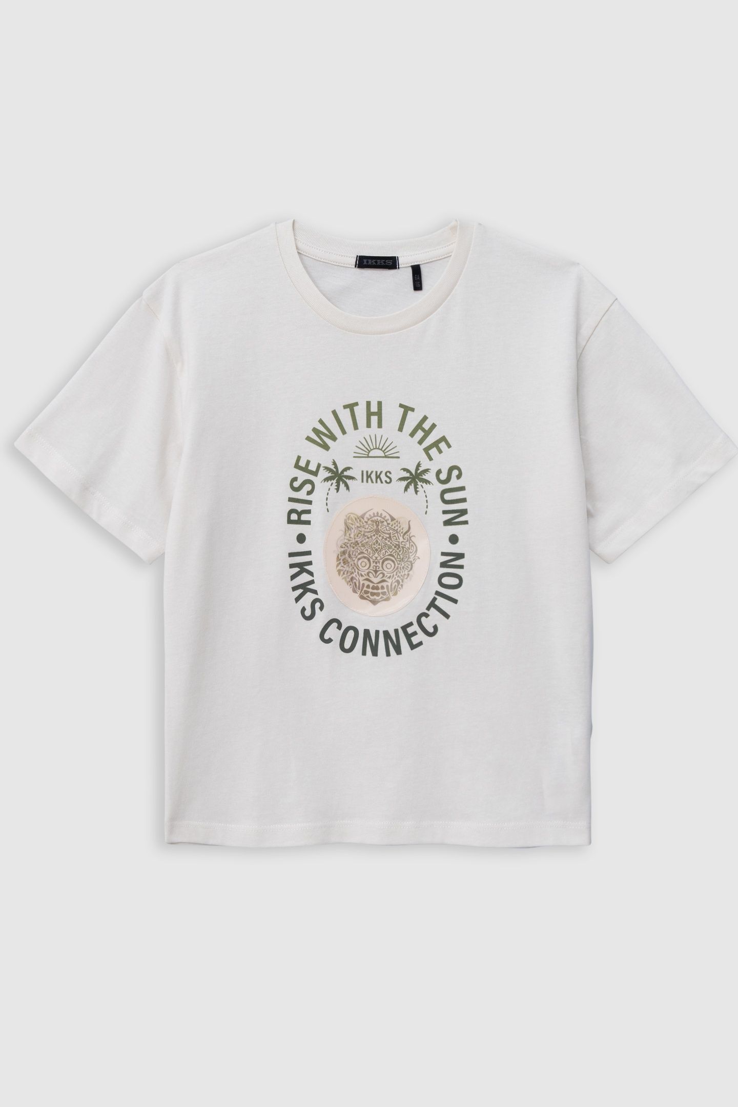 ECRU ORGANIC COTTON LENTICULAR T-SHIRT 1