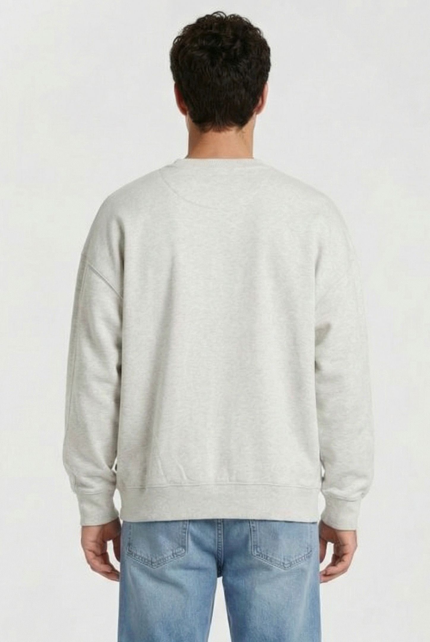 LX PREMIUM CREW FLEECE ASH HEATHER 2