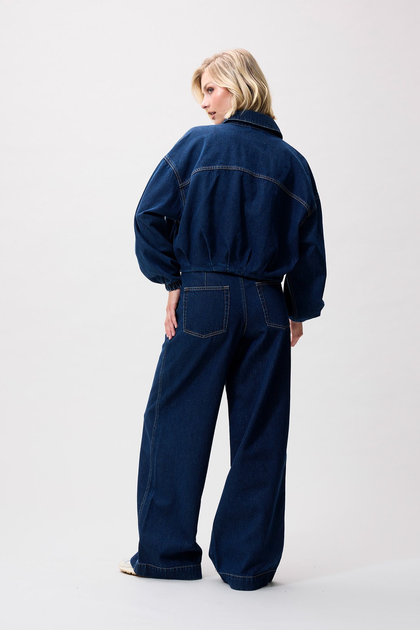 WIDE LEG JEANS DARK BLUE 3