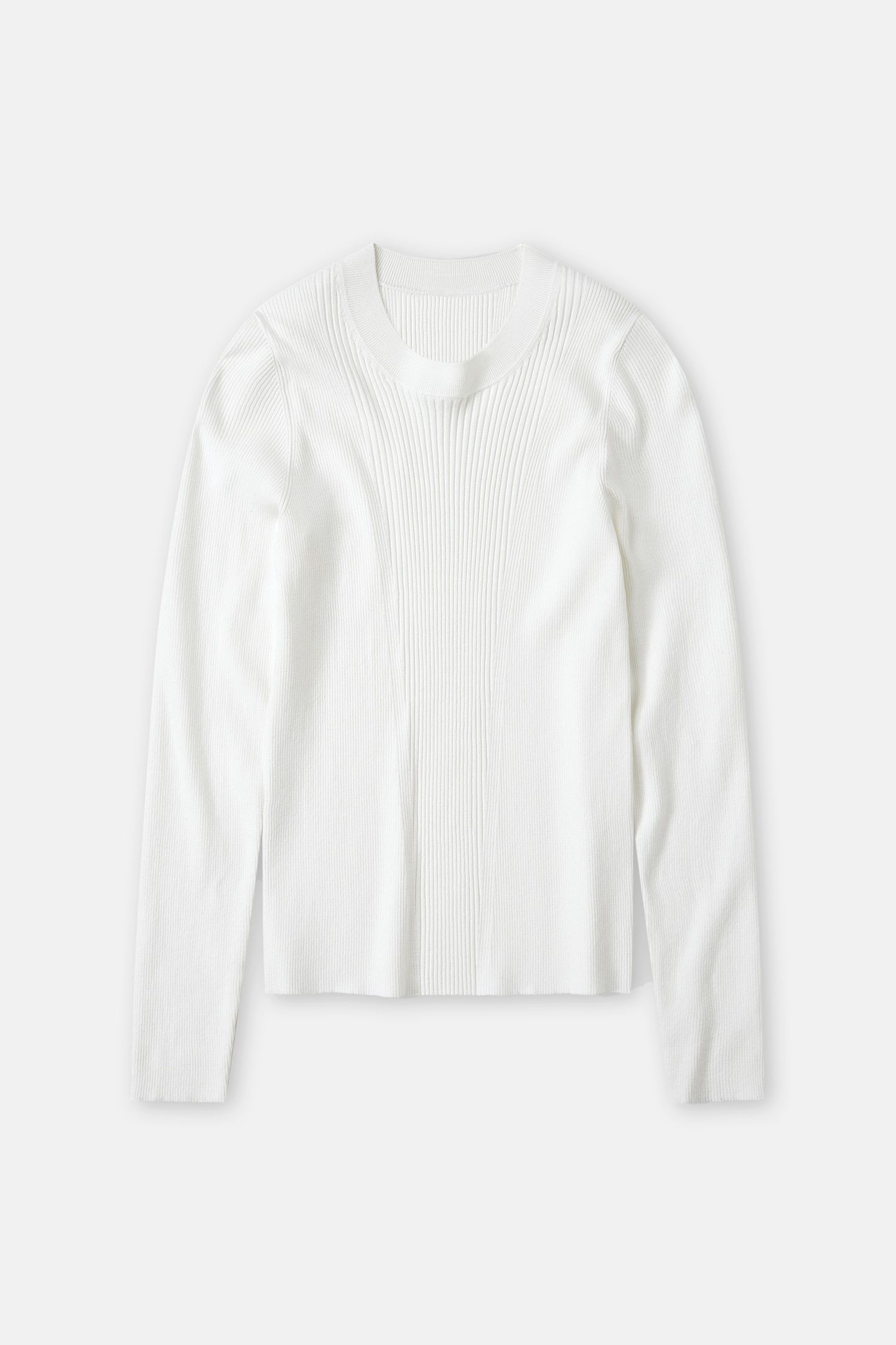 CREW NECK LONG SLEEVE KNITS IVORY 4