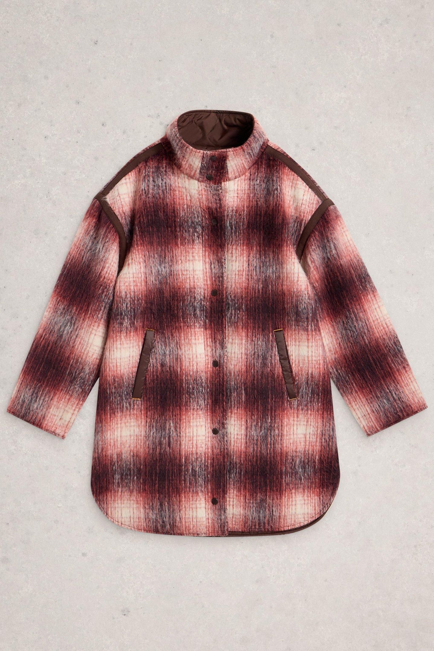 MARLOWE REVERSIBLE COAT PLUM MULTI 4