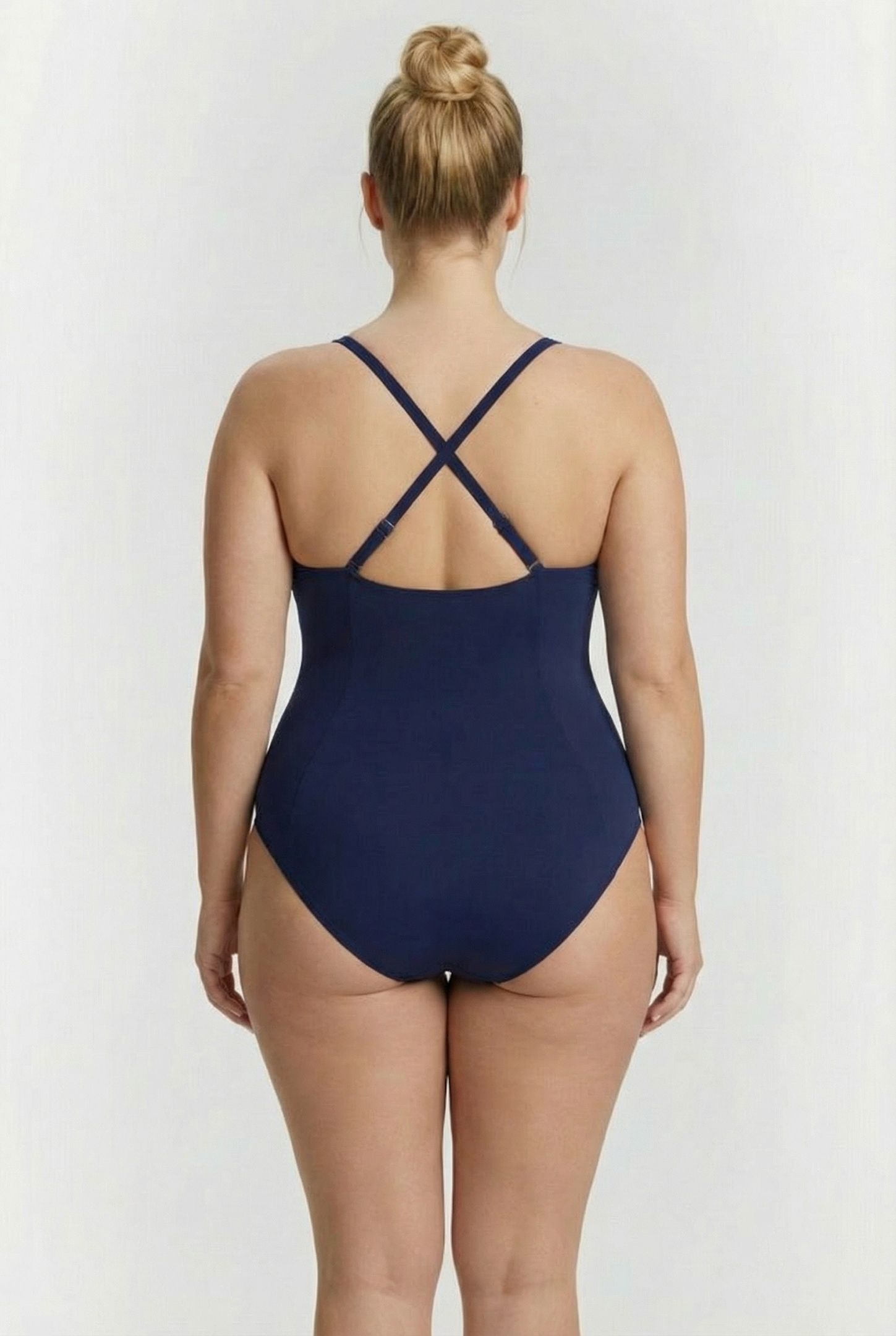 W ISABEL LIGHT CROSS BACK ONE PIECE PLUS NAVY BRIGHT BLUE 2