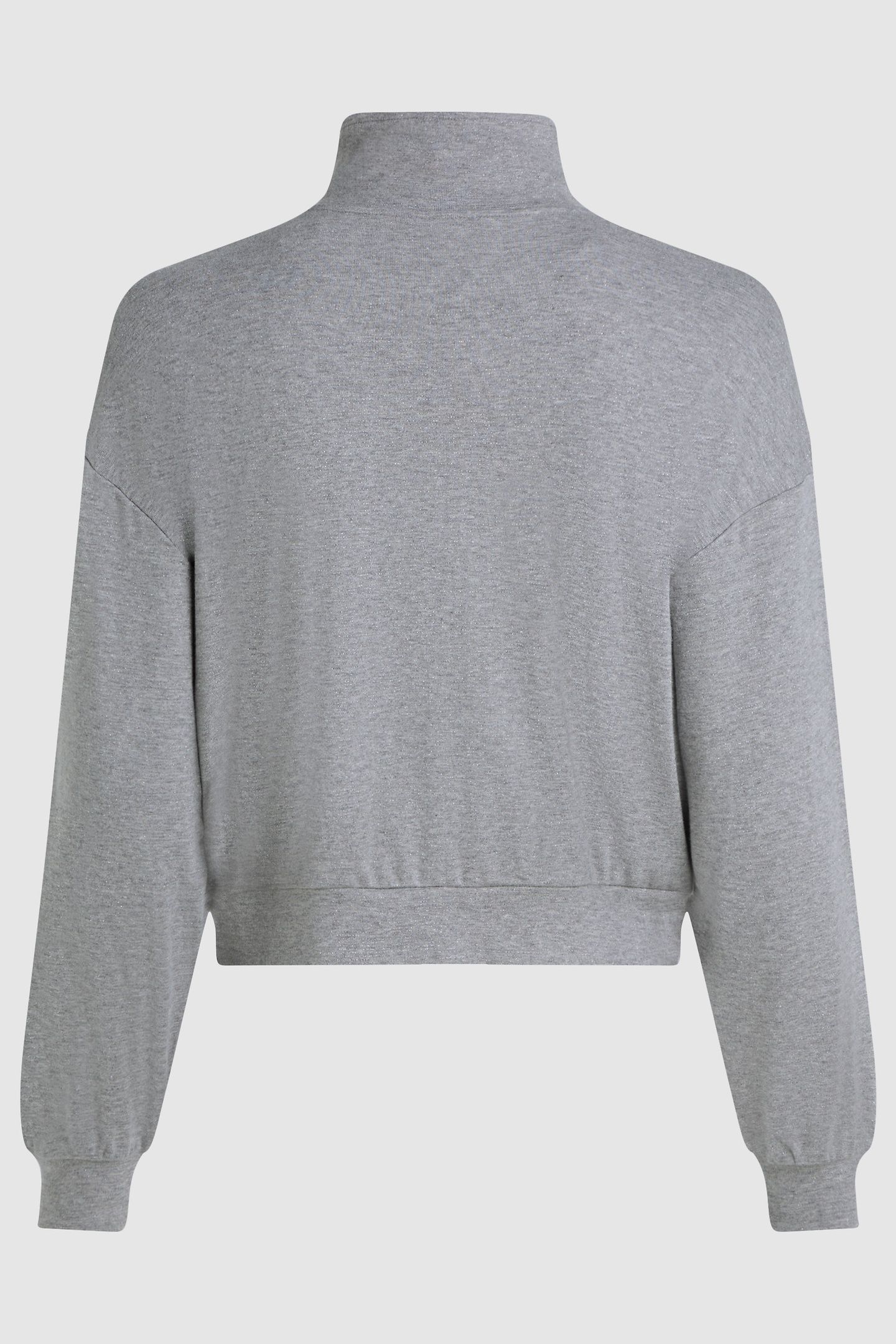 MEDIUM GREY MELANGE SIGNATURE LUREX ZIP UP 5