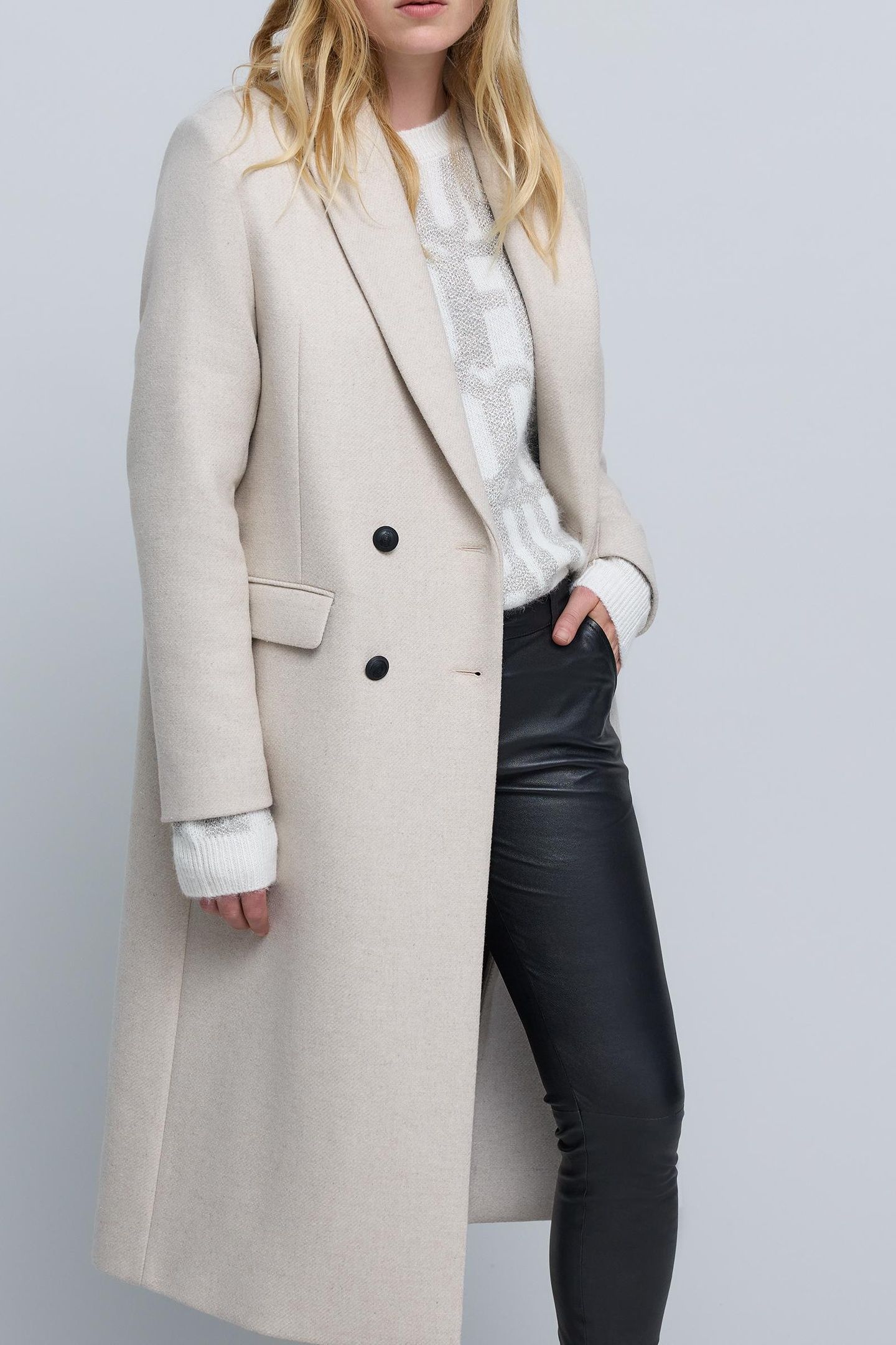 LONG ECRU PEA JACKET 2