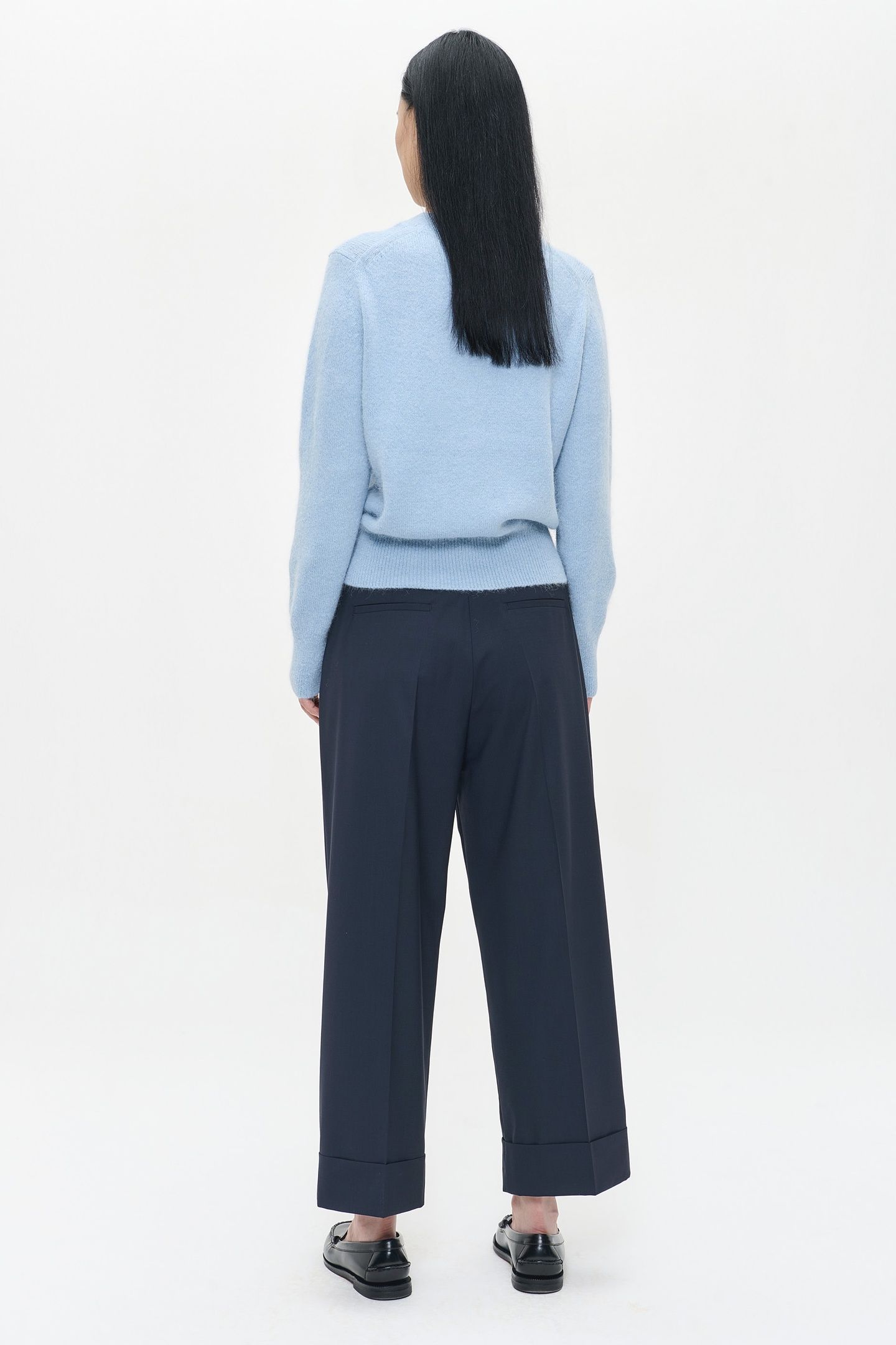 ALPACA ROUND NECK PULLOVER BLUE HAZE 3