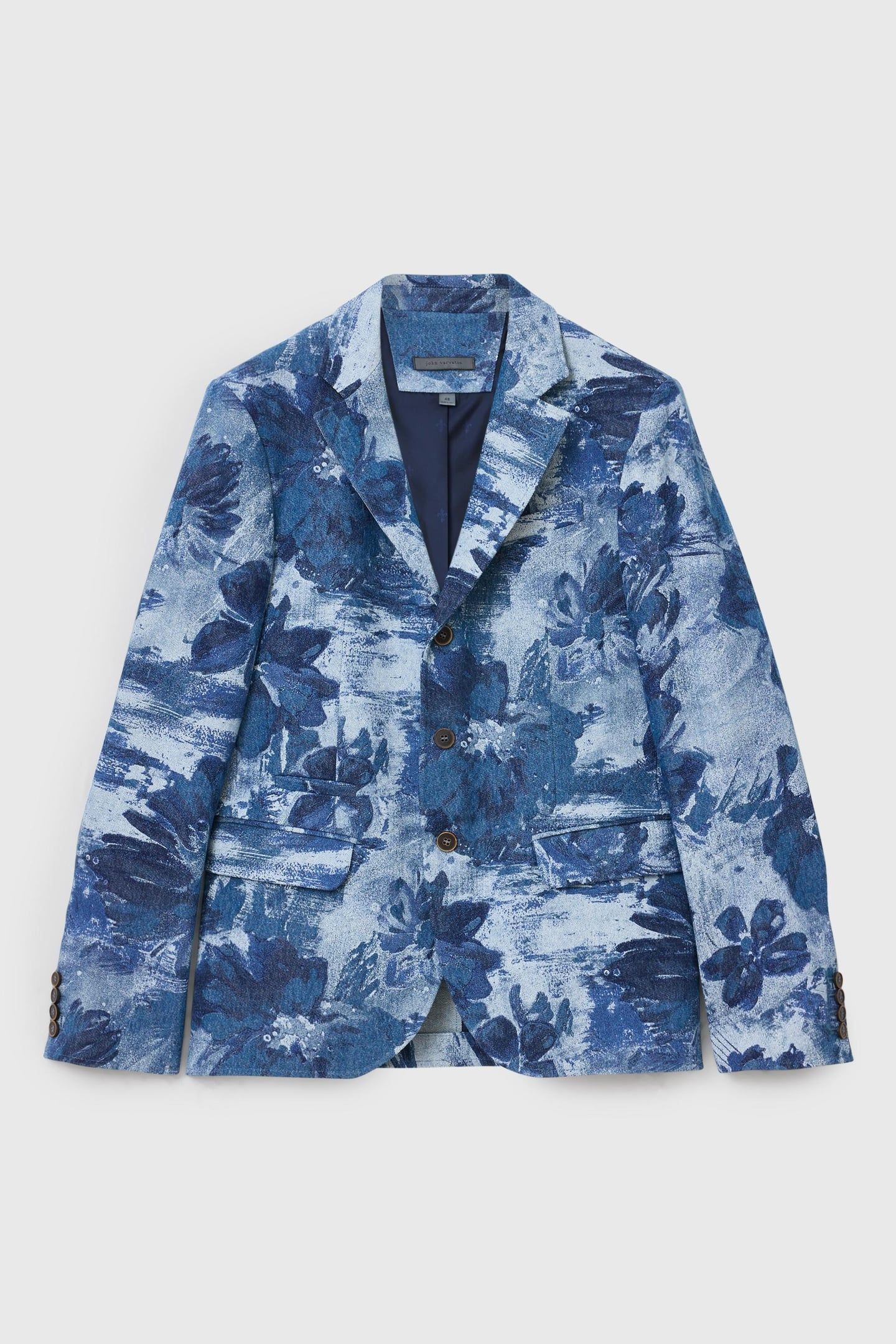 RIND JACKET - SLIM FIT NOTCH LAPEL JACKE LAKE BLUE 3