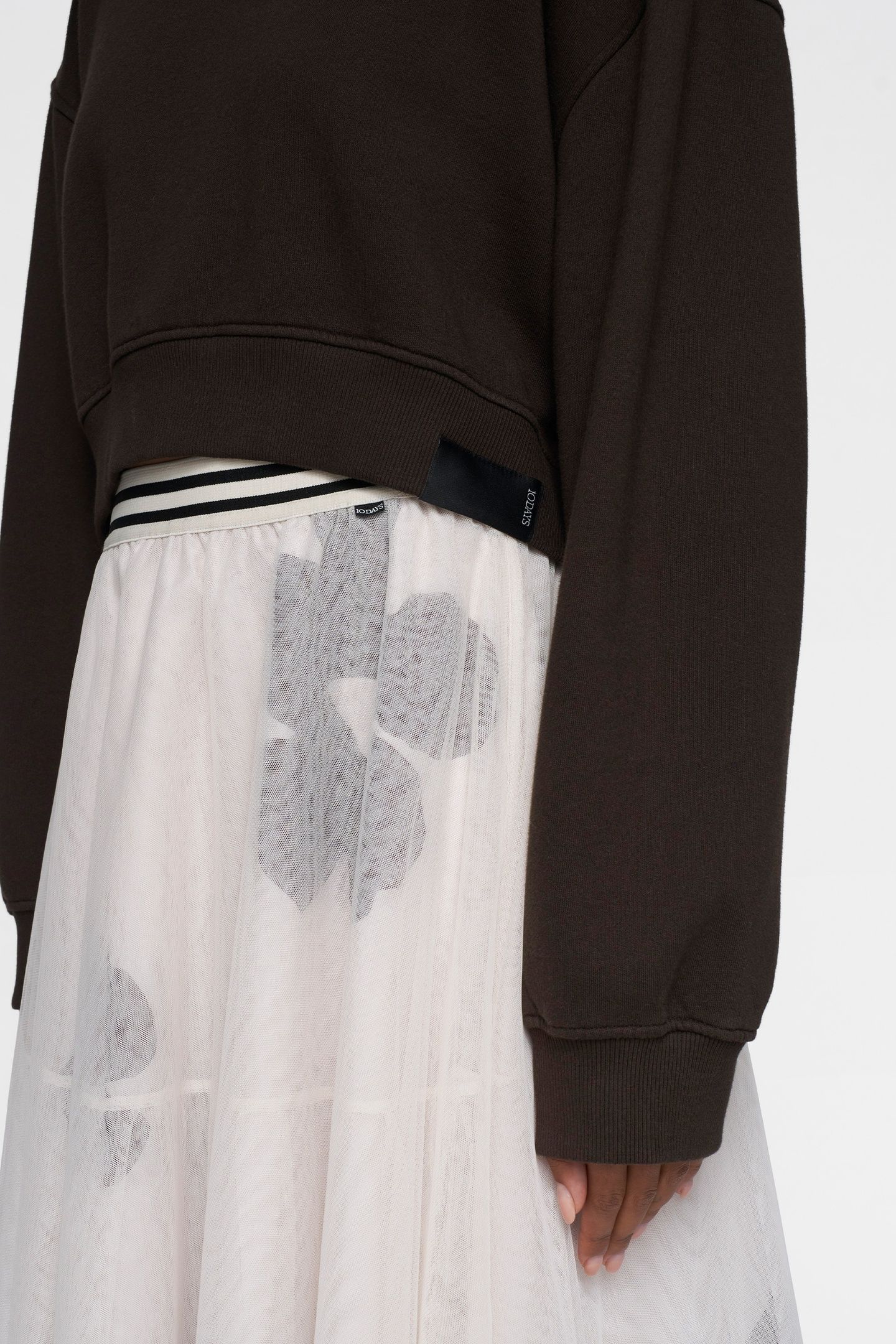 TULLE SKIRT FLOWER ECRU 7
