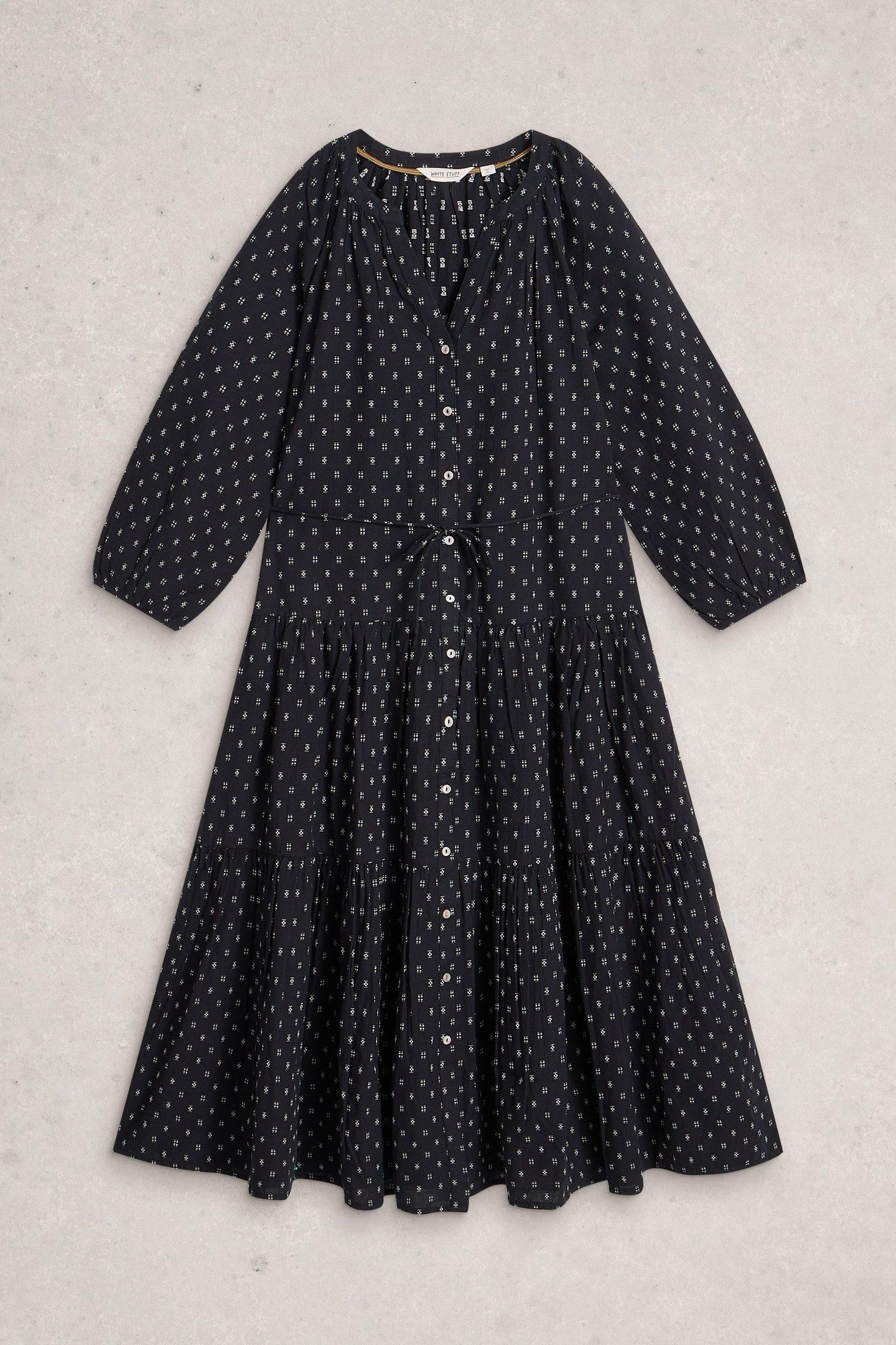 GINA MIDI DRESS BLACK MULTI 3