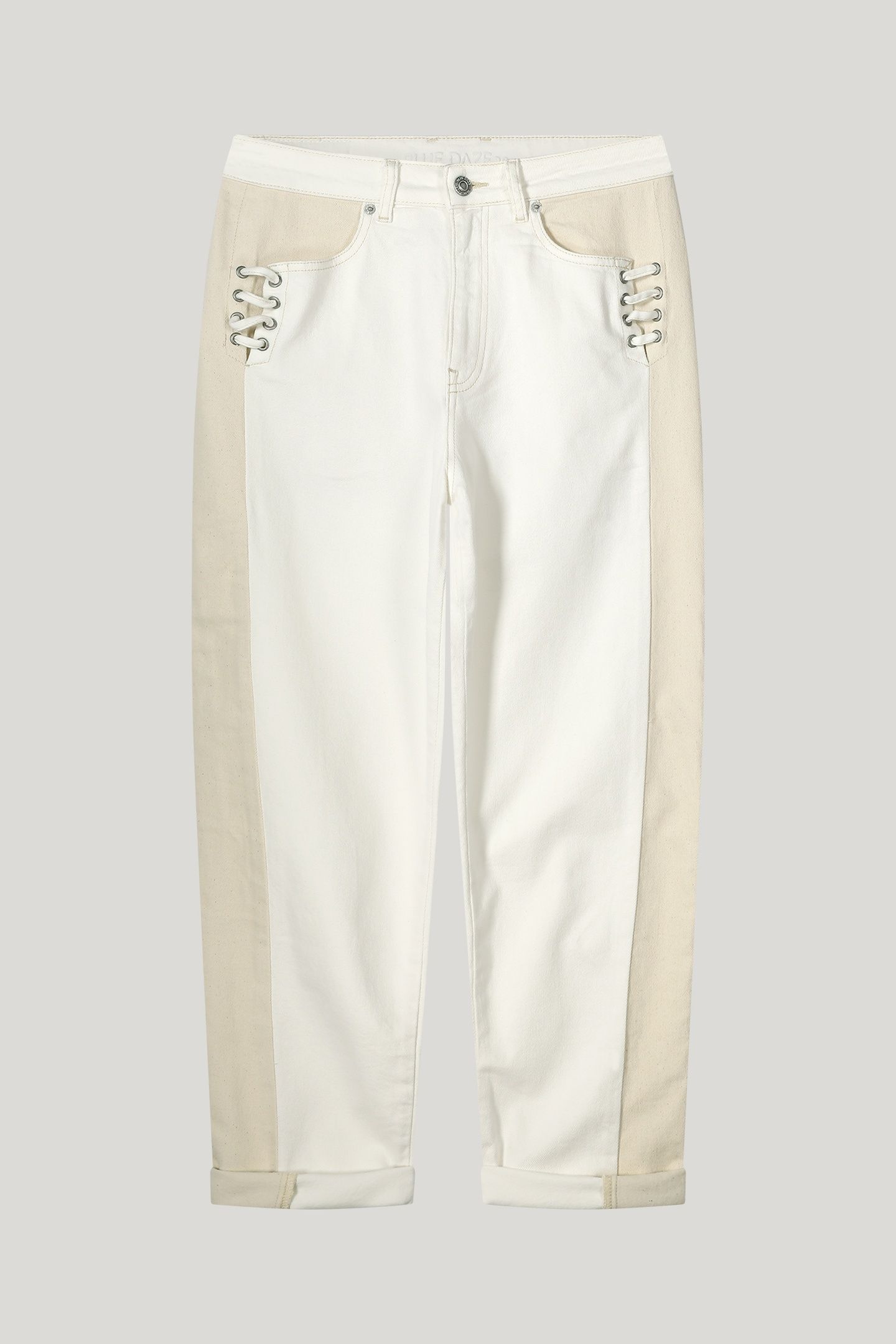 MOM'S FIT JEANS COMFI COTTON TWILL WHITE DENIM 3
