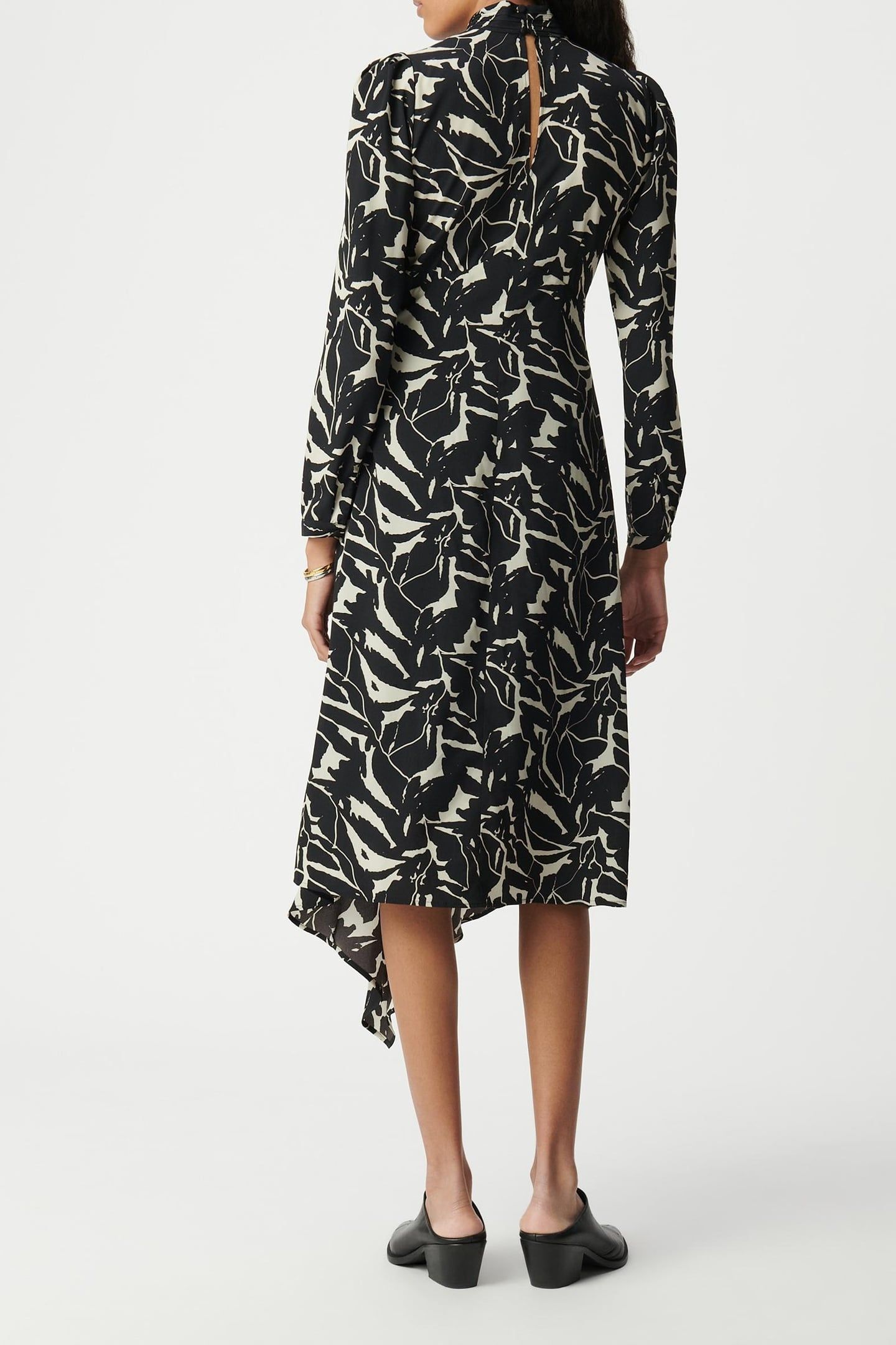 BLACK FLORAL ZEBRA PRINT DRESS 4