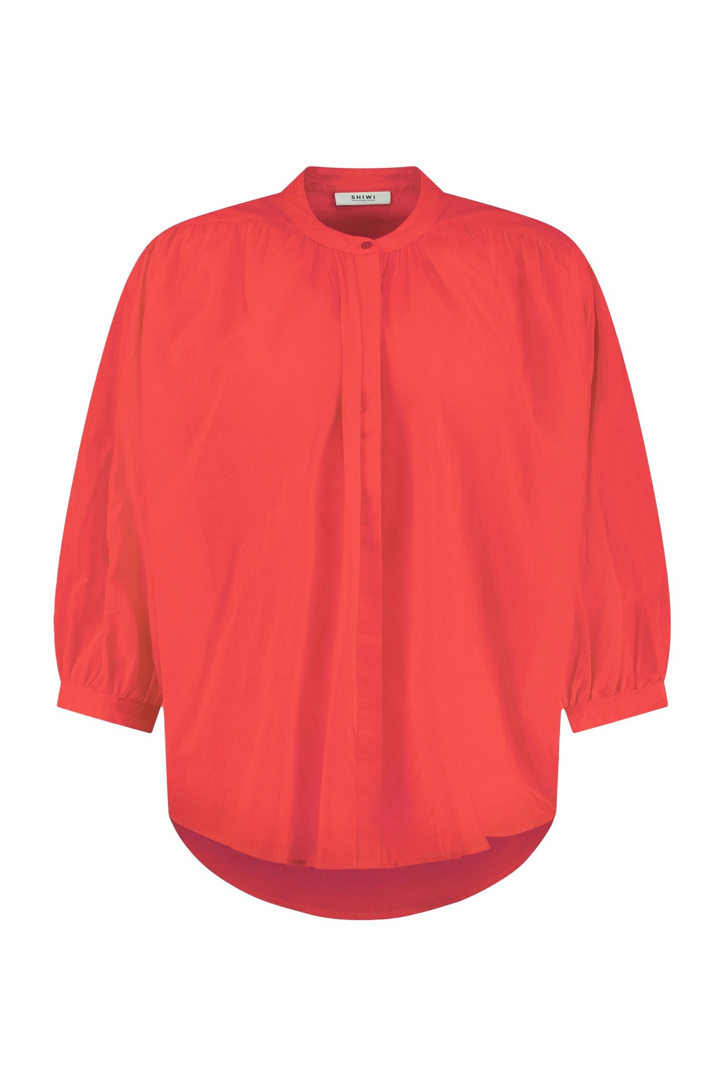 EVELYN BLOUSE RED HIBISCUS 8