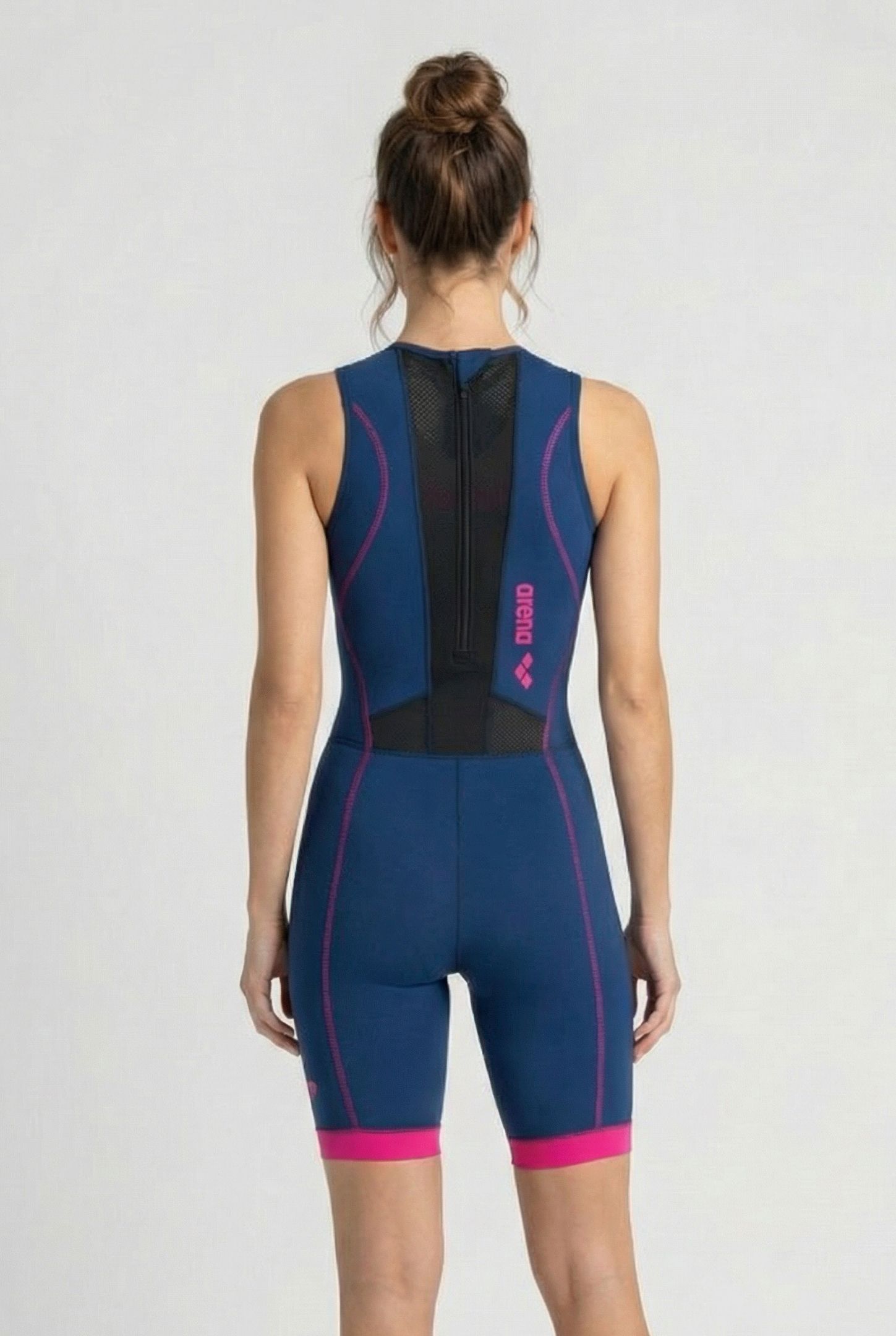 W TRISUIT ST 2.0 REAR ZIP ROYAL/PINK 2