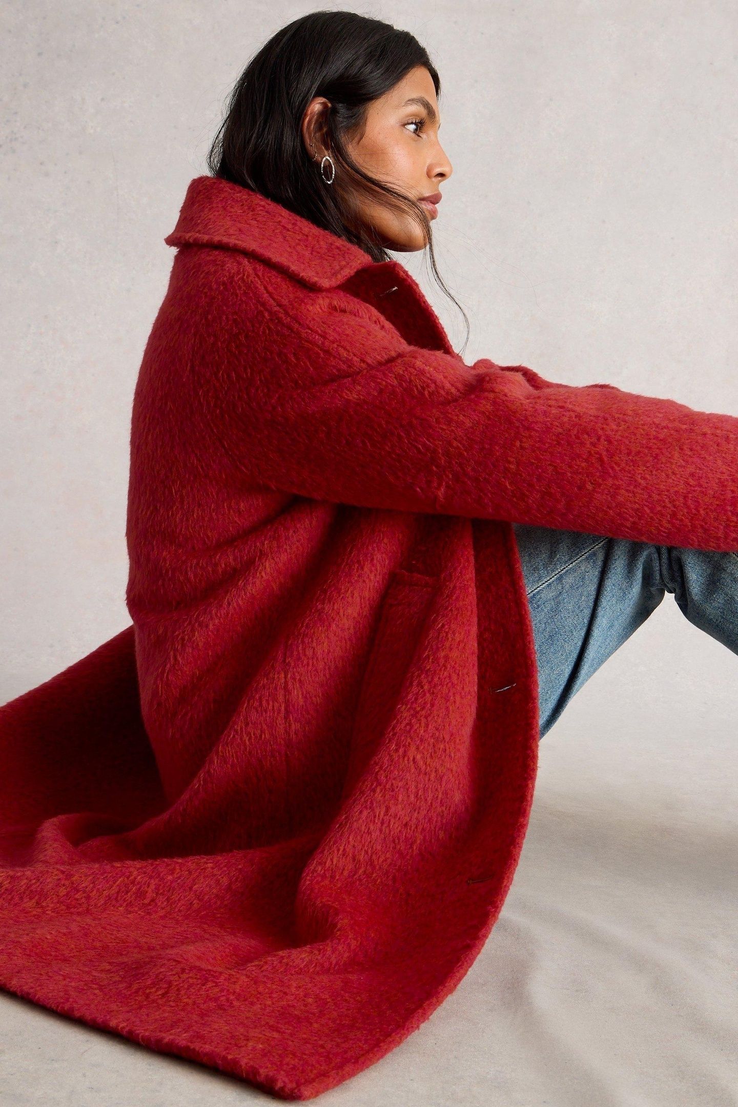 KELSEY WOOL BLEND COAT BRIGHT RED 5