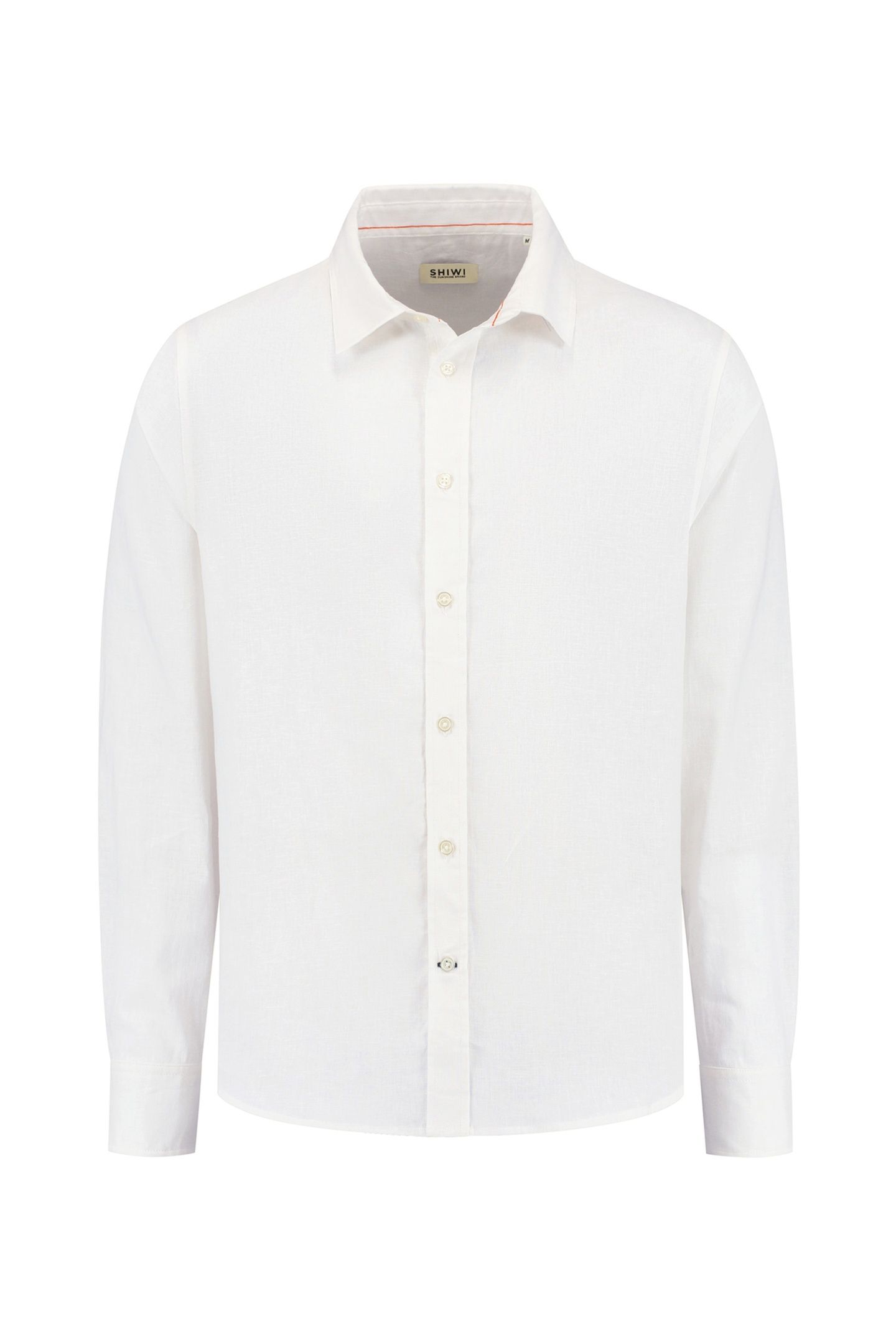 RICK LINEN LONG SLEEVE SHIRT SOLID WHITE 5