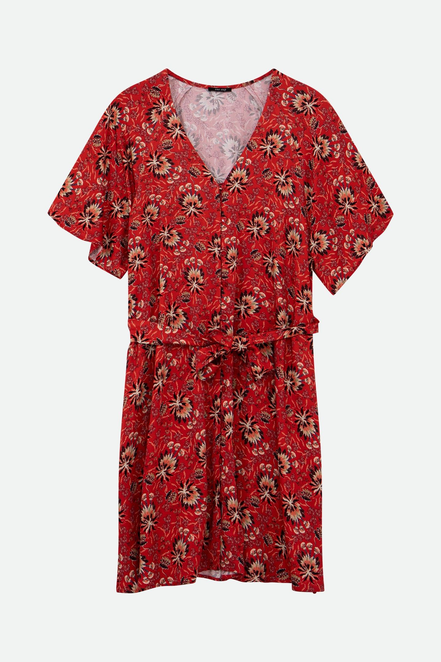 RADKA - ORANGE FLORAL PRINT SUMMER DRESS 7