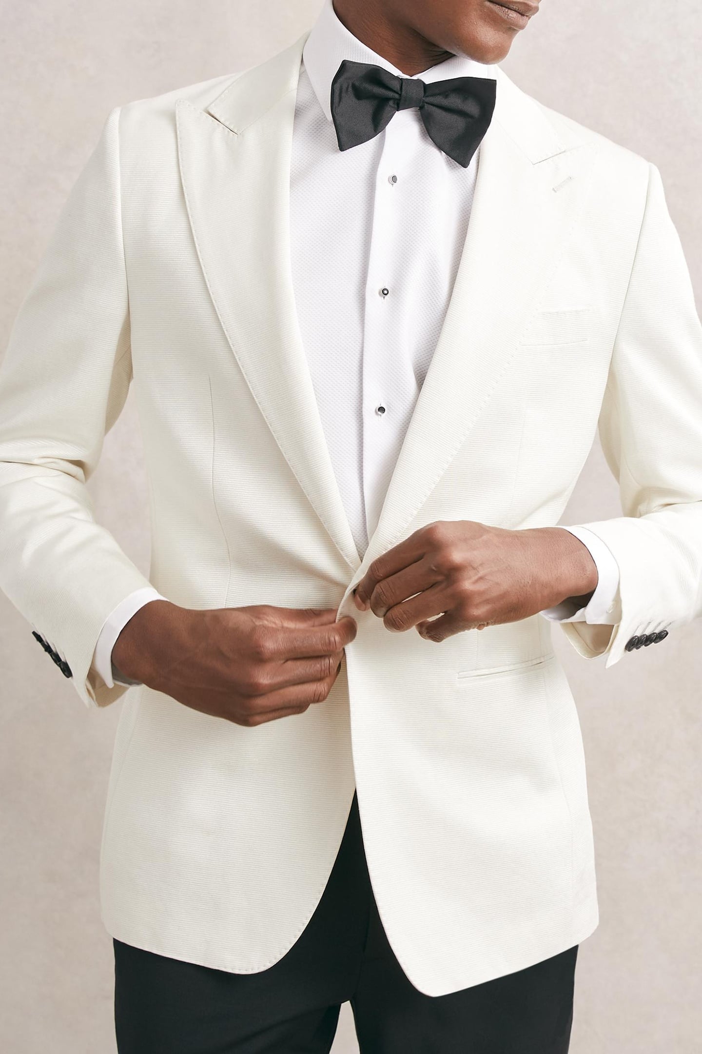 SB 1B PEAK TEXTURE BLAZER IVORY 1