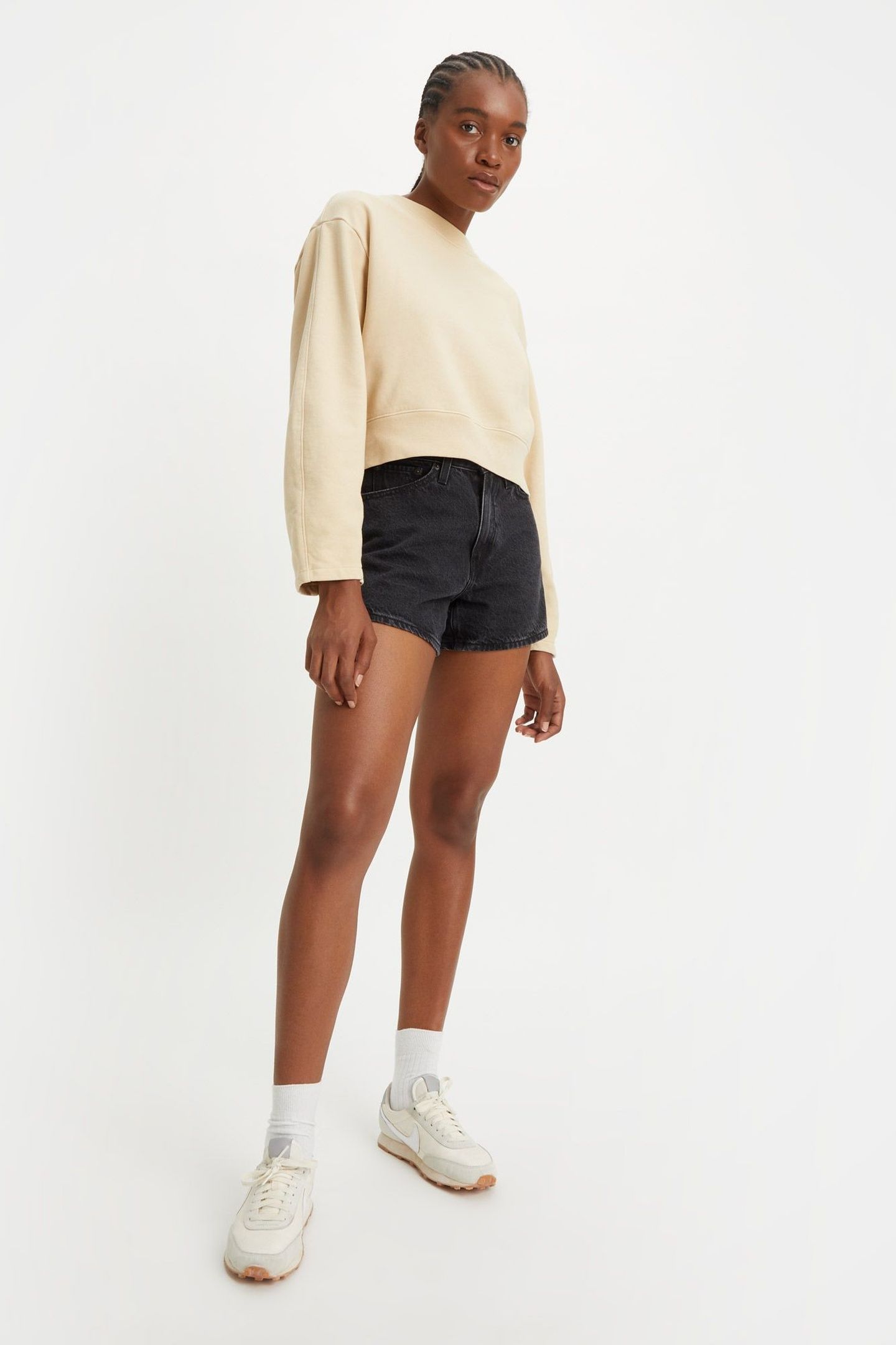 80S MOM SHORT BLACK STONEWASH 4