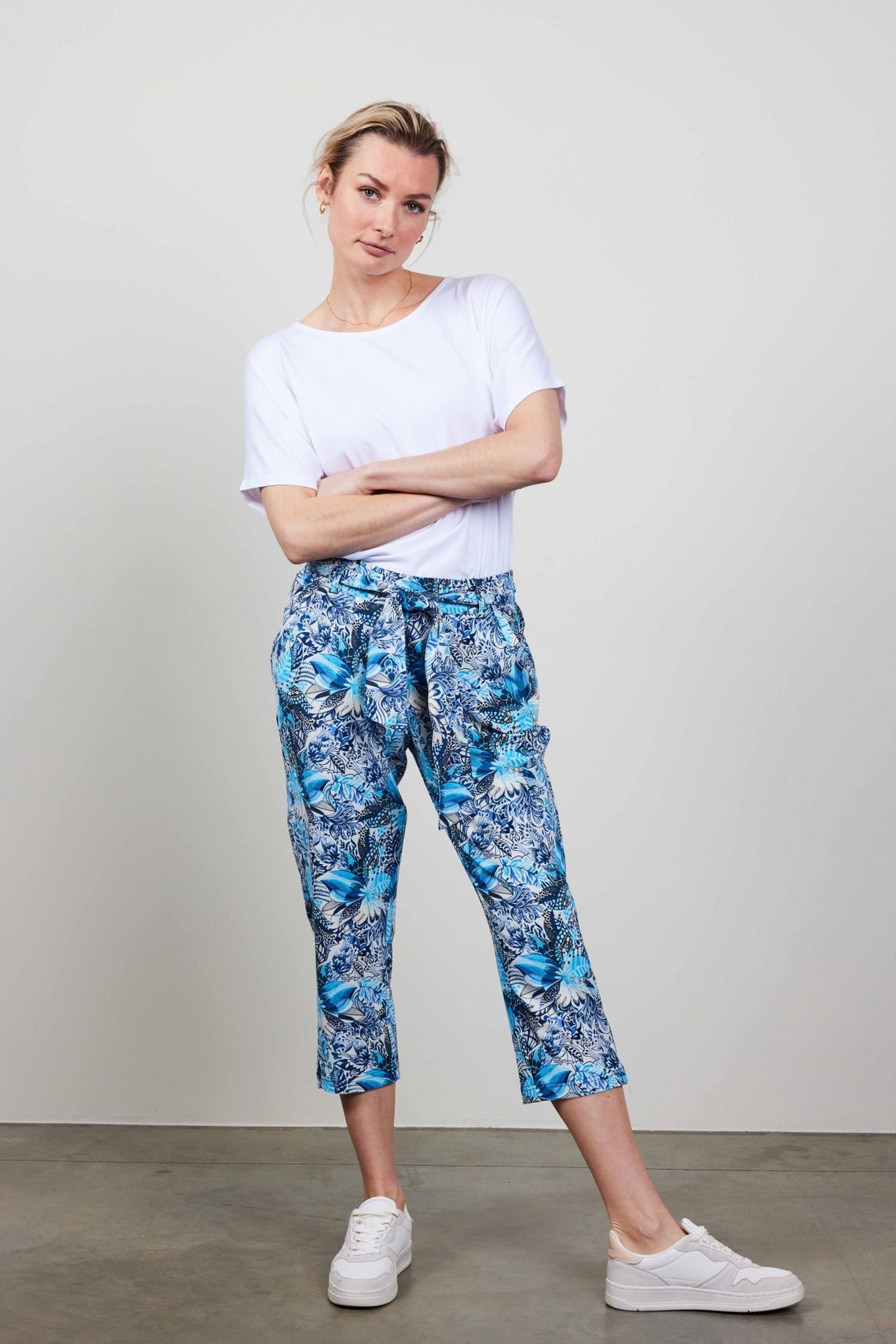 TRAVEL CAPRI JOURNAL IN OFFWHITE WITH BLUE AZUR FASHION PRIN 1
