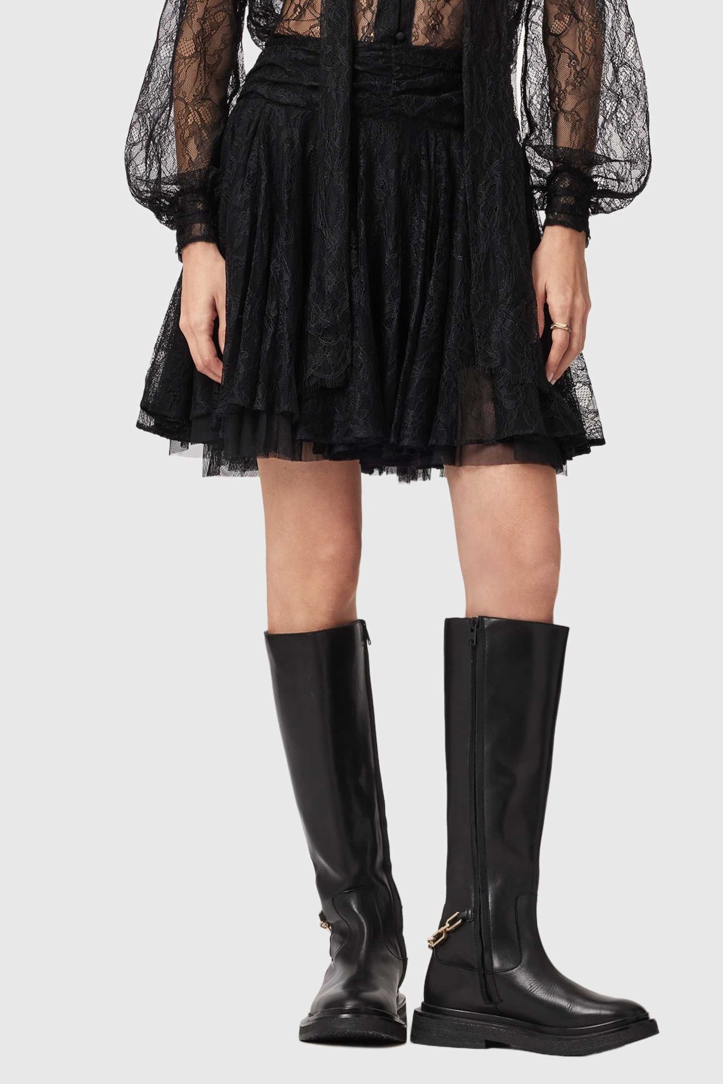 ATHENA LACE SKIRT BLACK 1