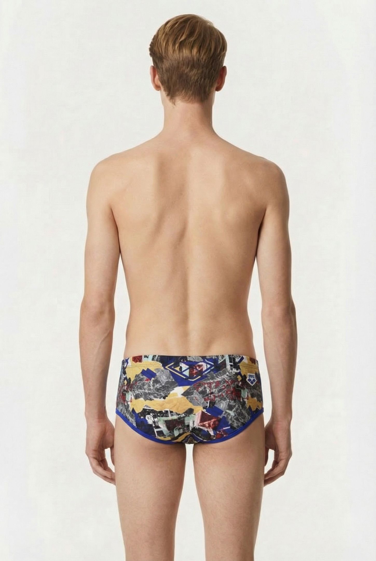 MEN'S ARENA ICONS SWIM LOW WAIST SHORT A NEON BLUE MULTI 2