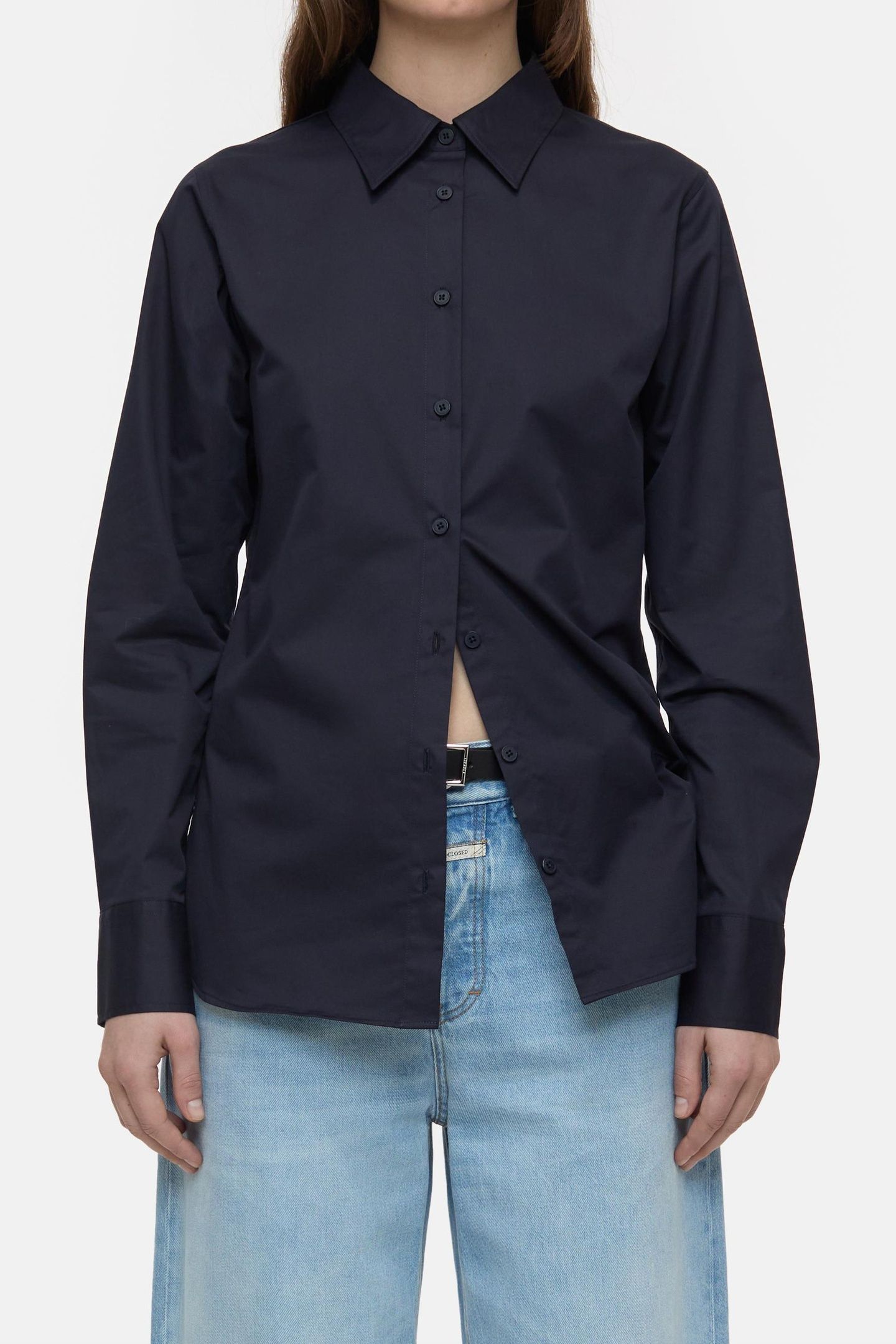 WAISTED SHIRT SHIRTS & BLOUSES DARK NIGHT 1