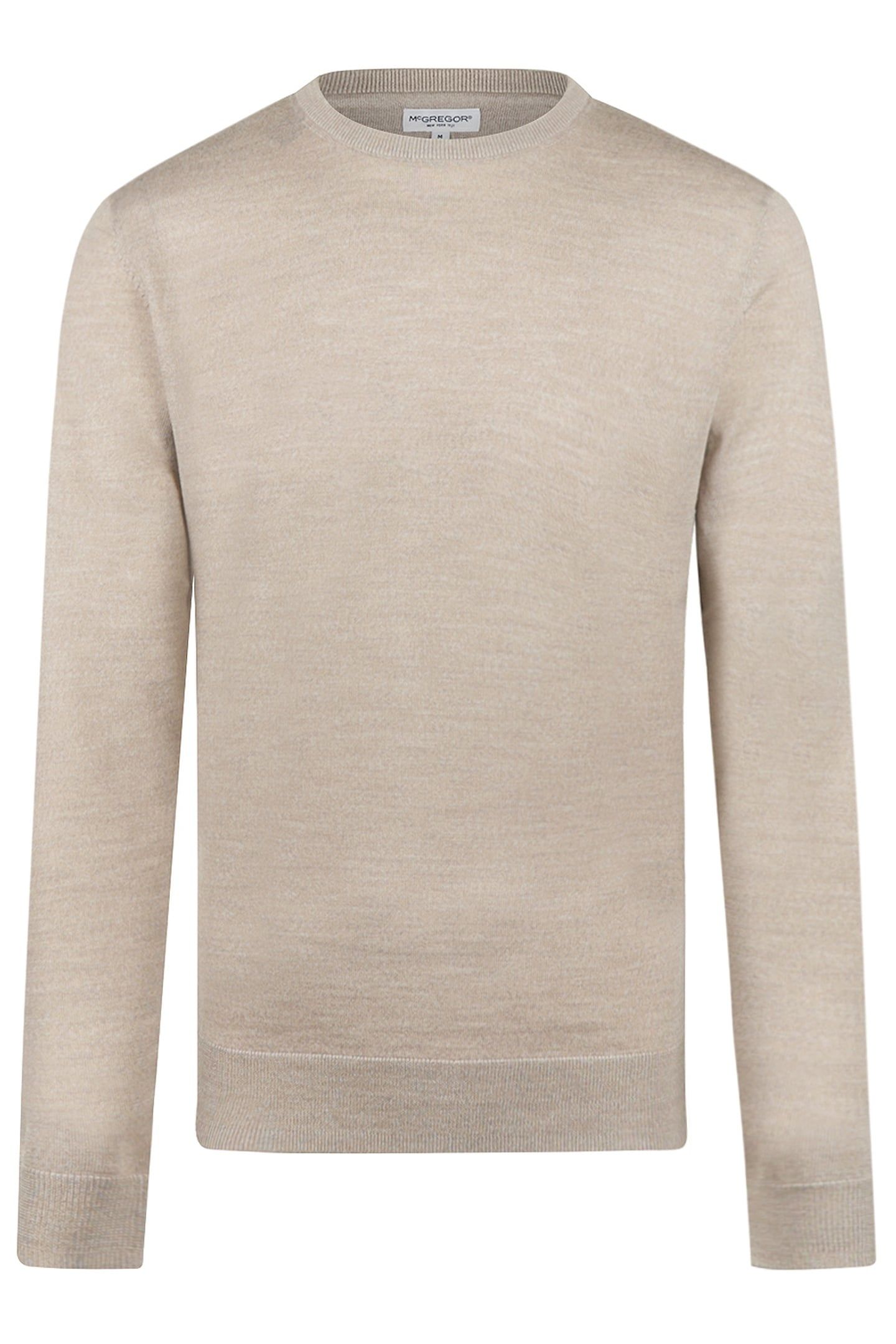 EXTRA FINE MERINO C-NECK SWEATER SAND 1