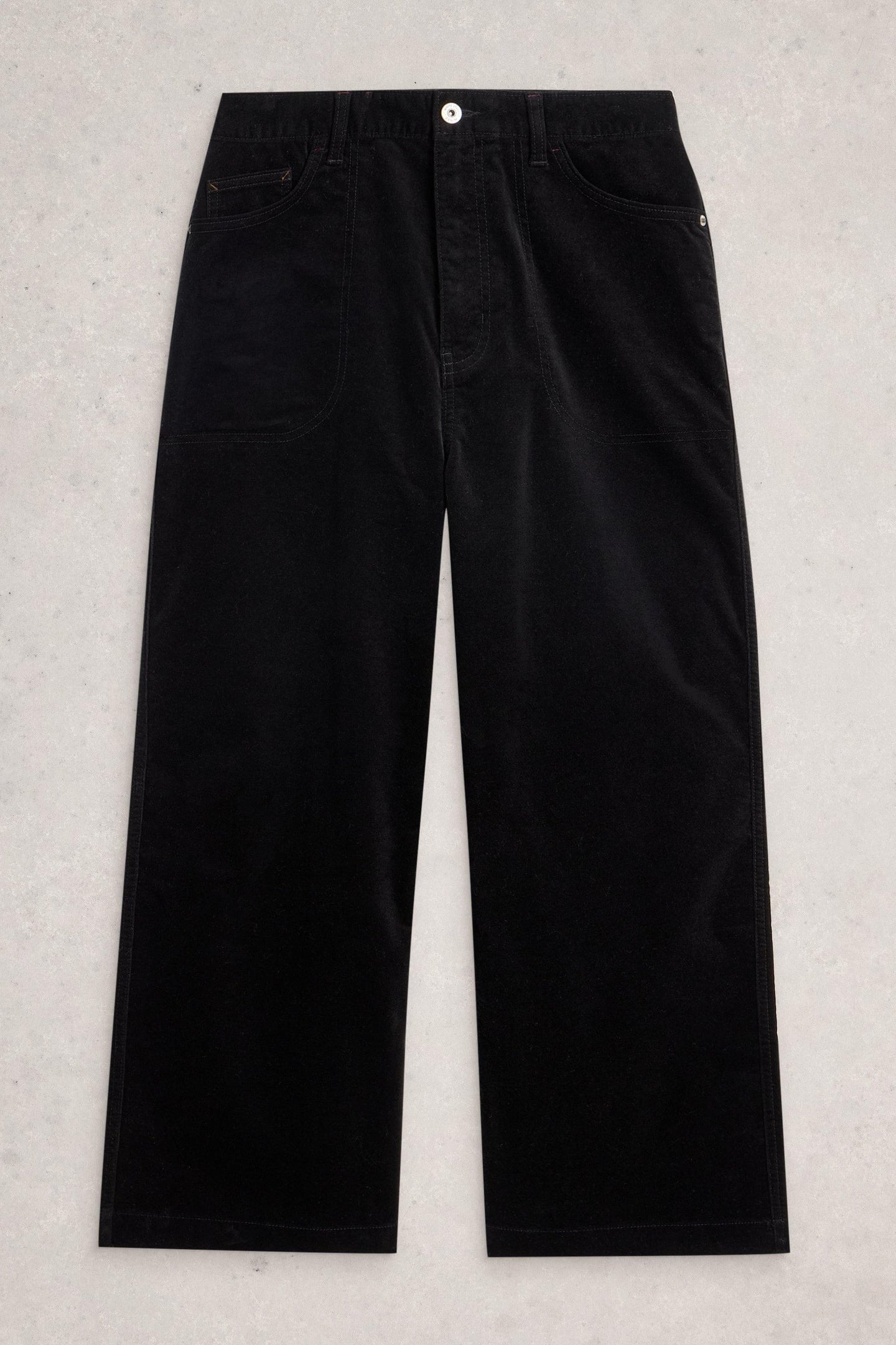 TIA VELVET WIDE LEG CROP PURE BLACK 3
