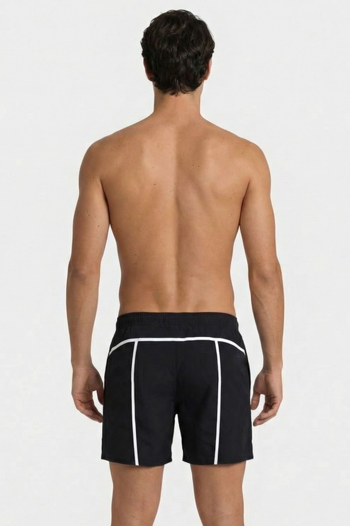 MEN'S ARENA PRO-FILE BEACH BOXER BLACK-WHITE 2