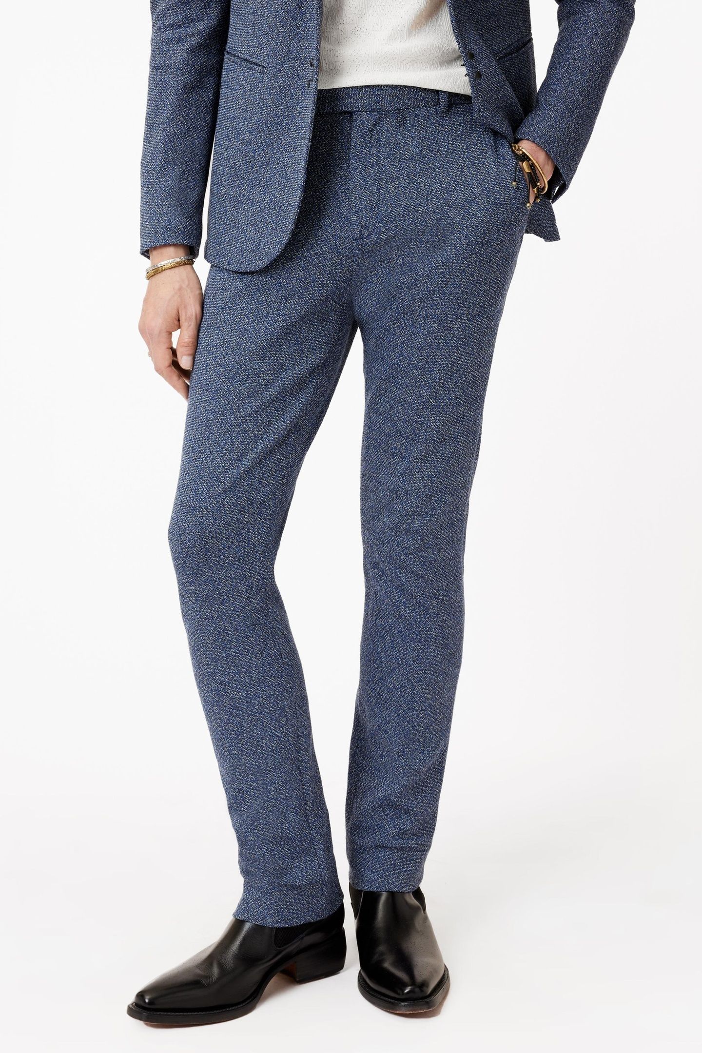 MERCER PANTS - SLIM FIT PANTS WITH WELT LAKE BLUE 2