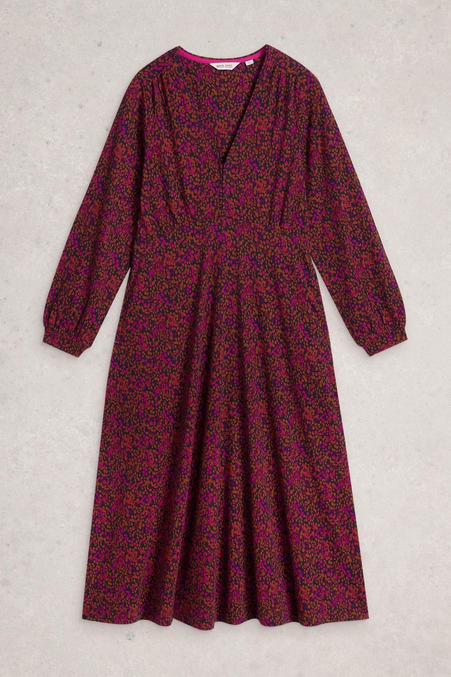 MEGAN JERSEY DRESS PINK MULTI 3