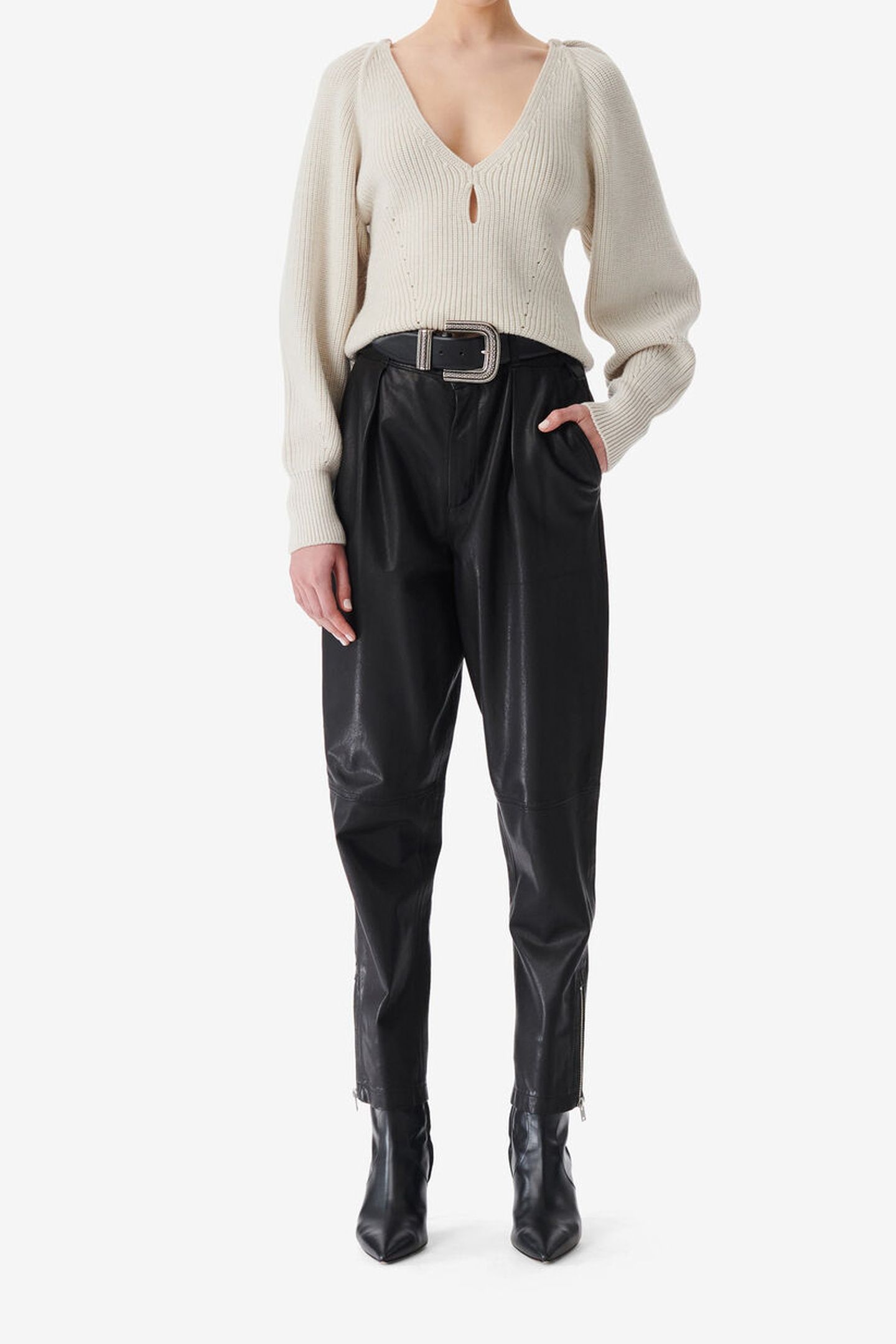 ADSILA PULLOVER ECRU/WHITE 3