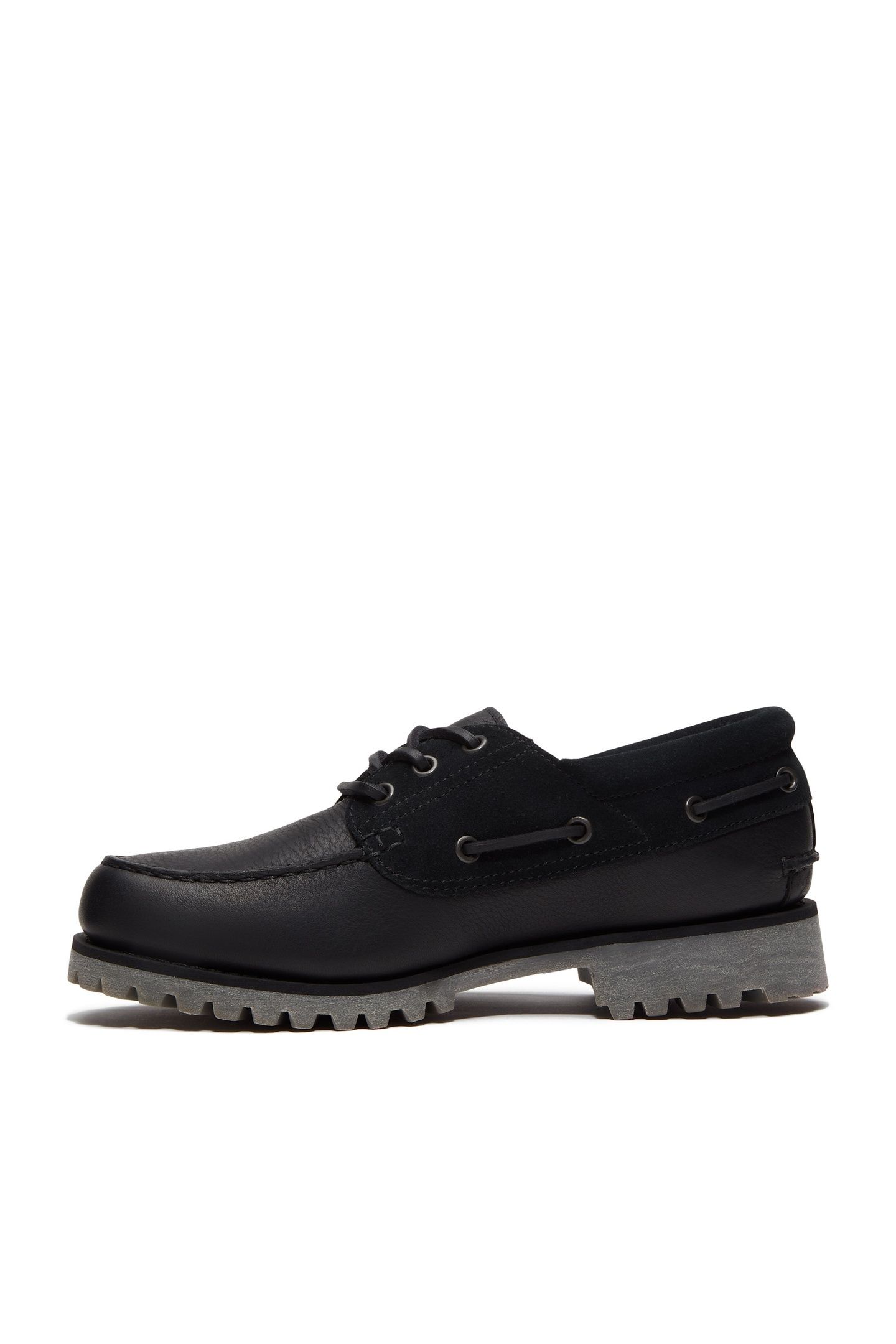 AUTHENTIC BOAT SHOE BLACK FULL GRAIN W BLACK 8